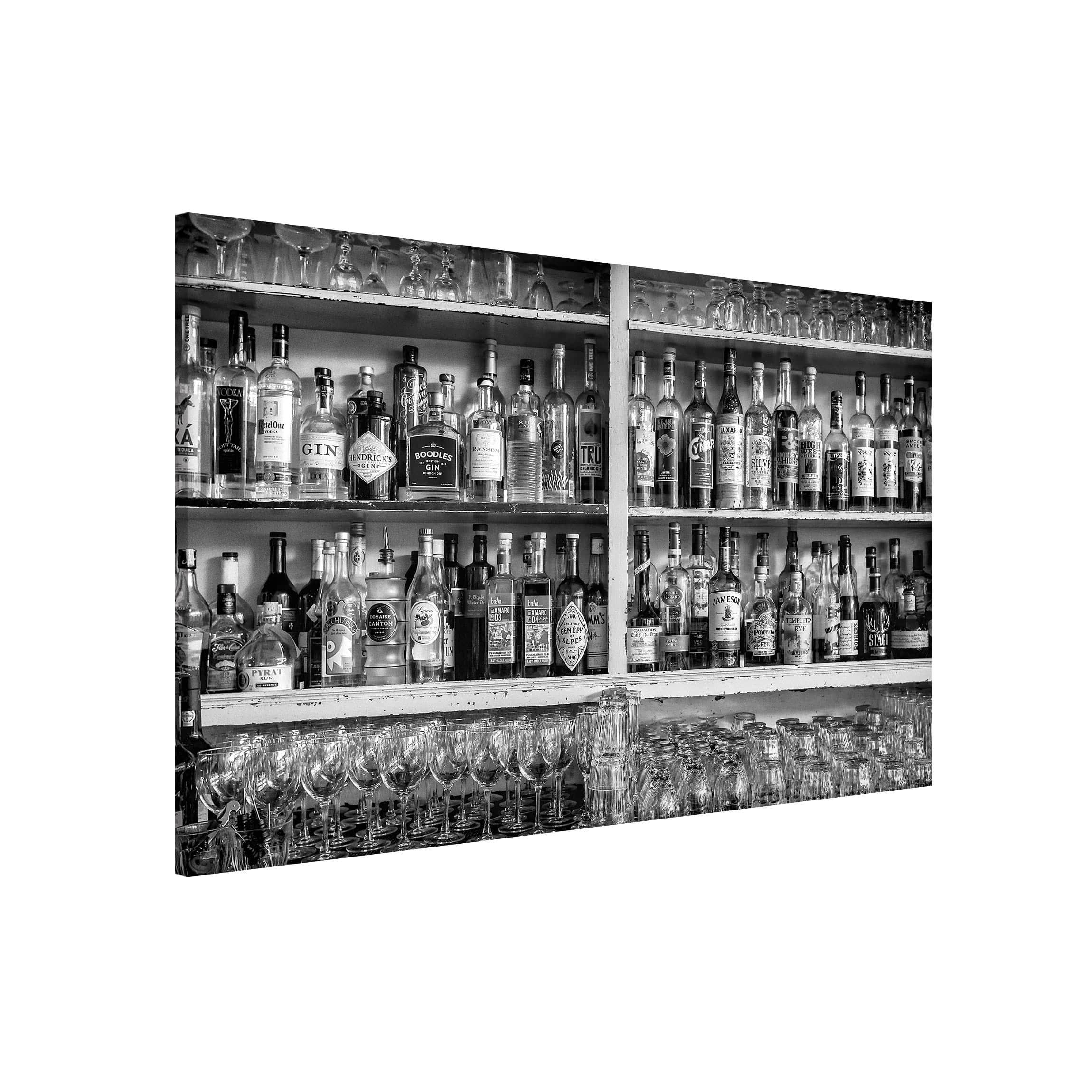 Magnettafel - Querformat 3:2 Bar Schwarz Weiß