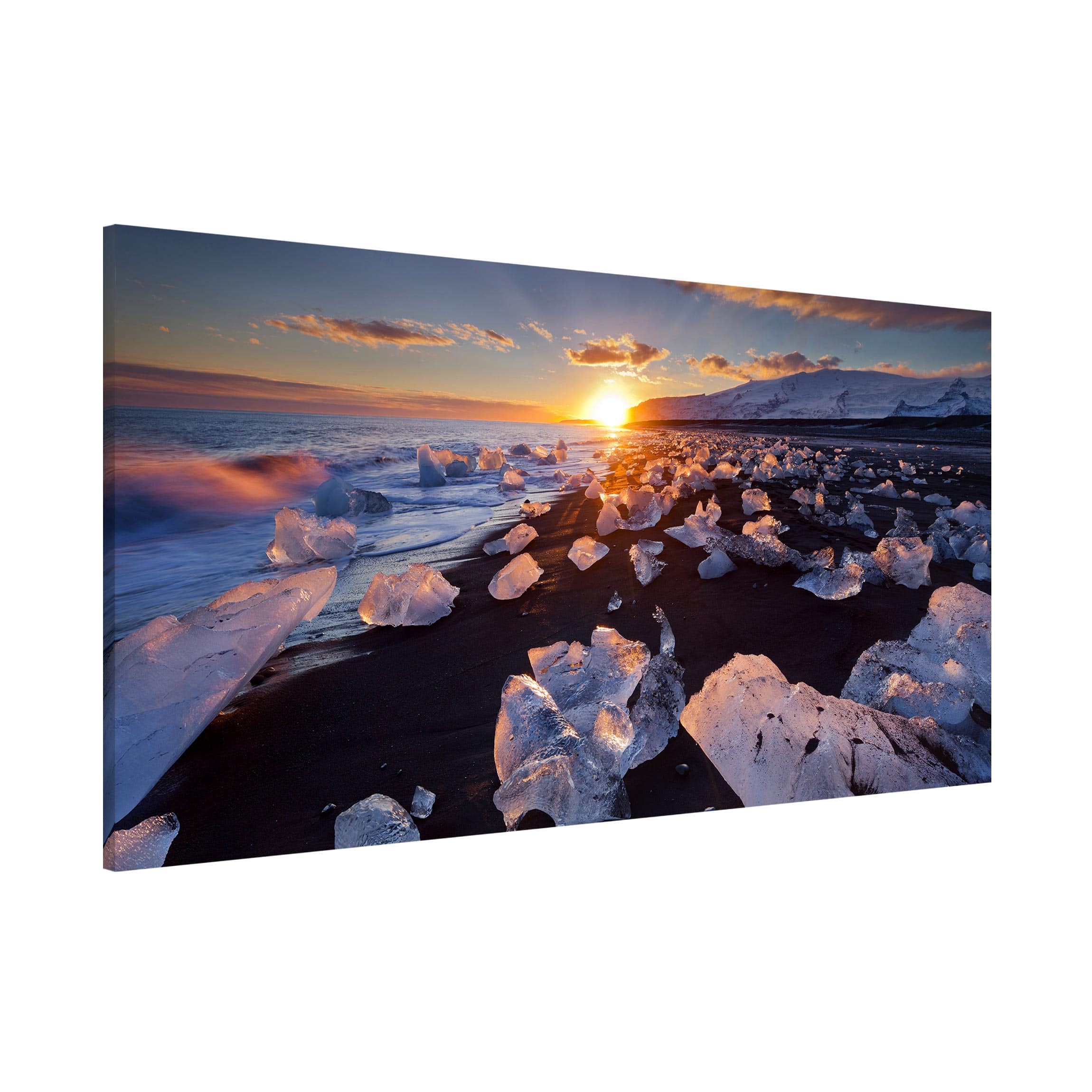 Magnettafel Eisbrocken am Strand Island