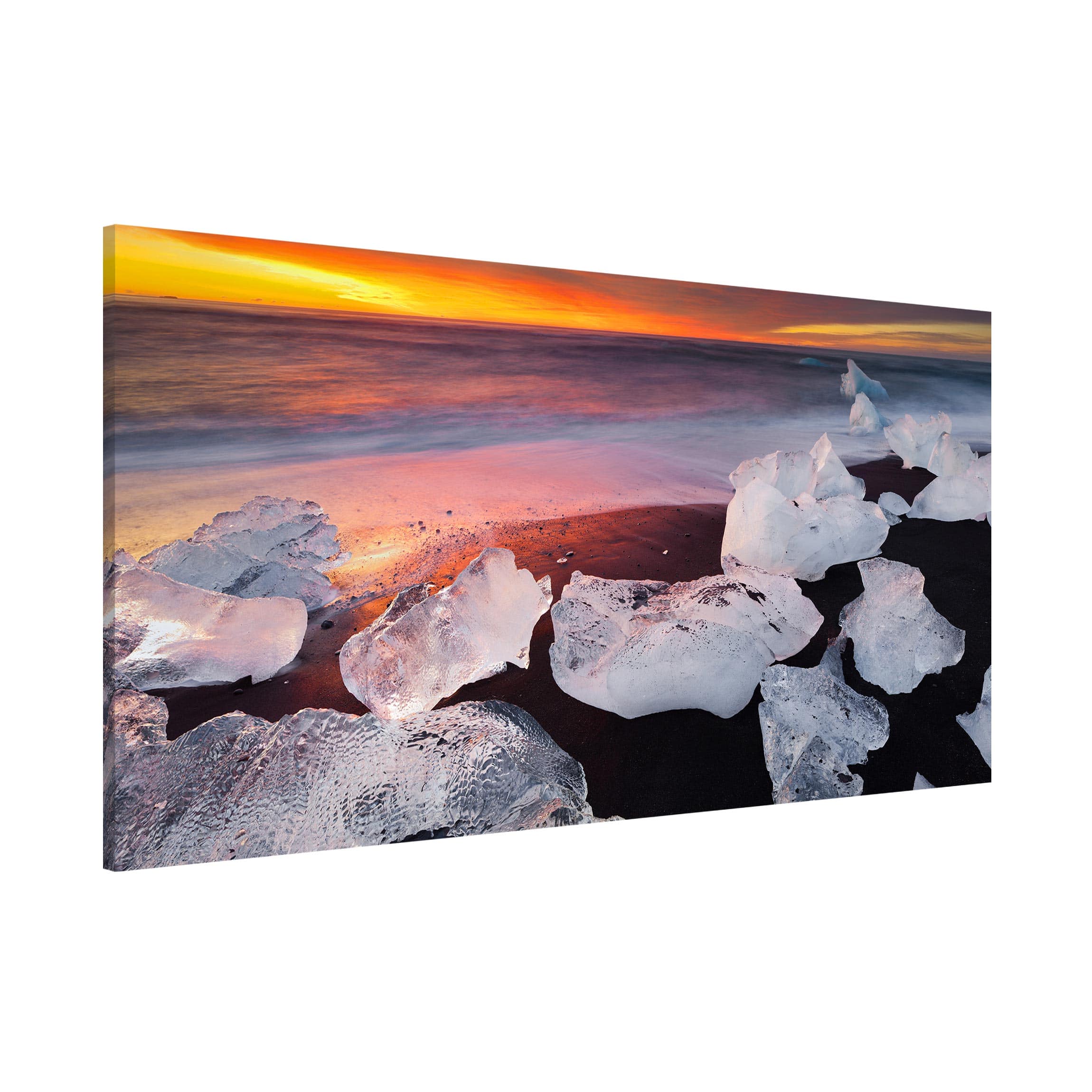 Magnettafel - Querformat 2:1 Eisbrocken bei der Gletscherlagune Jökulsárlon Island