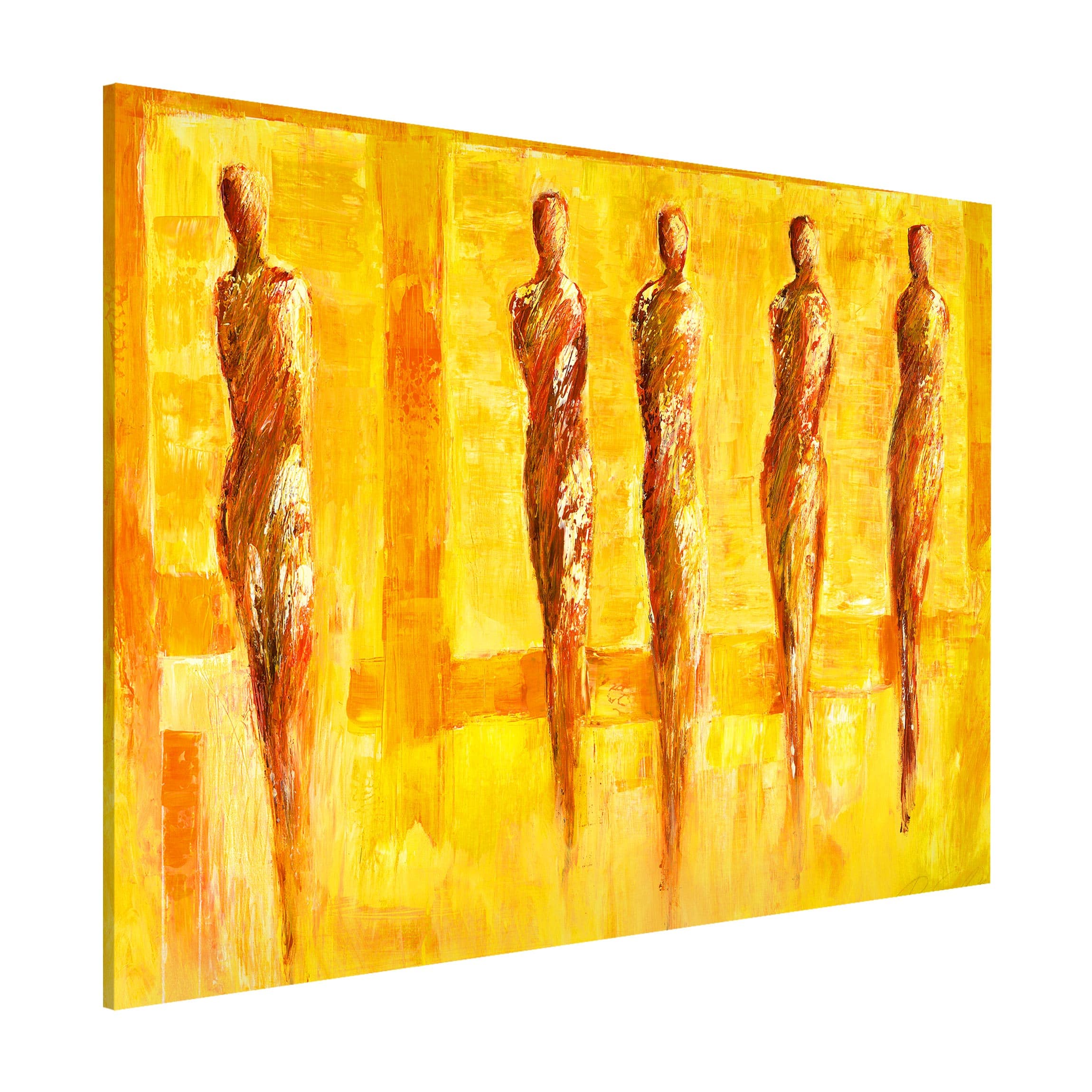 Magnettafel Petra Schüßler - Fünf Figuren in Gelb
