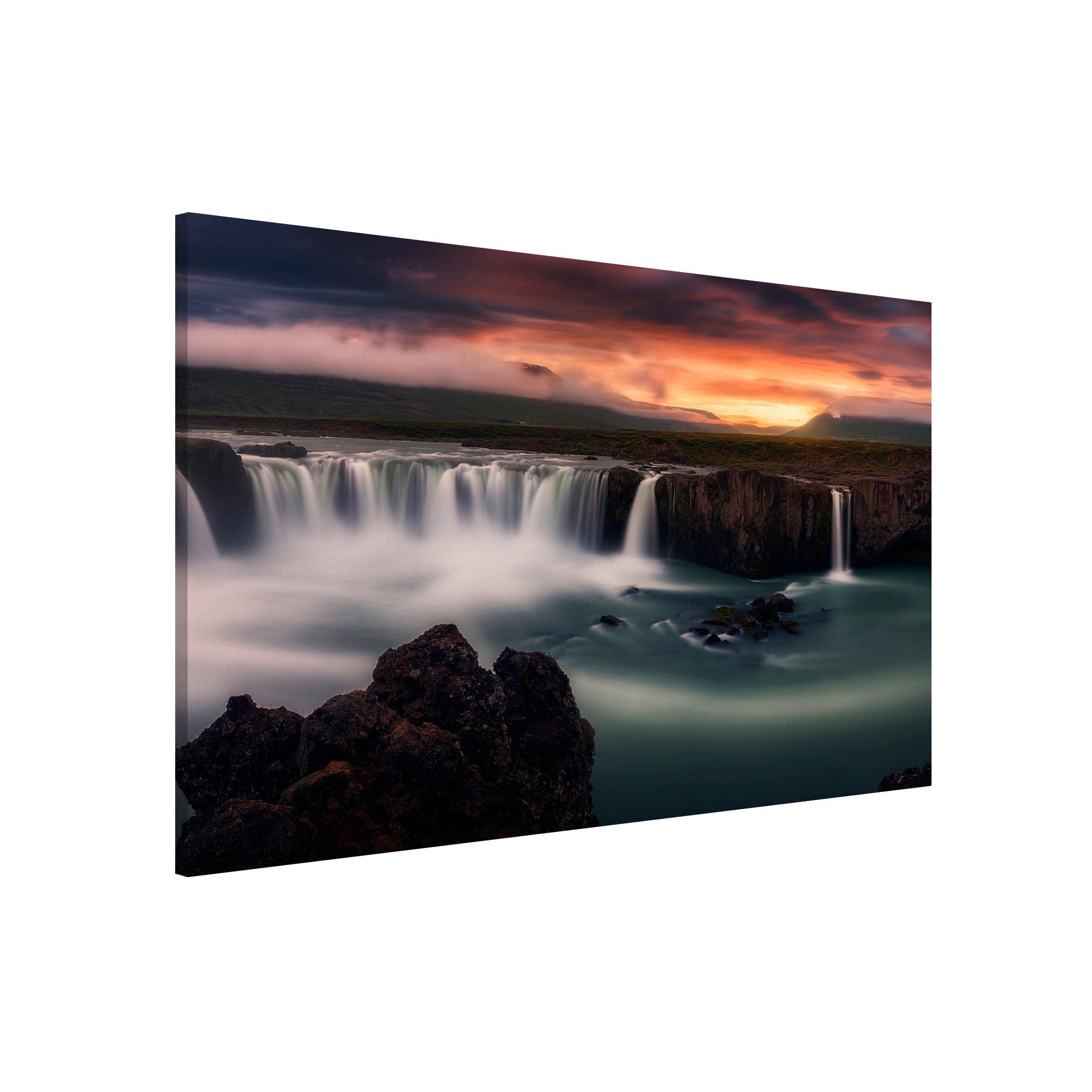 Magnettafel - Querformat 3:2 Goðafoss Wasserfall in Island