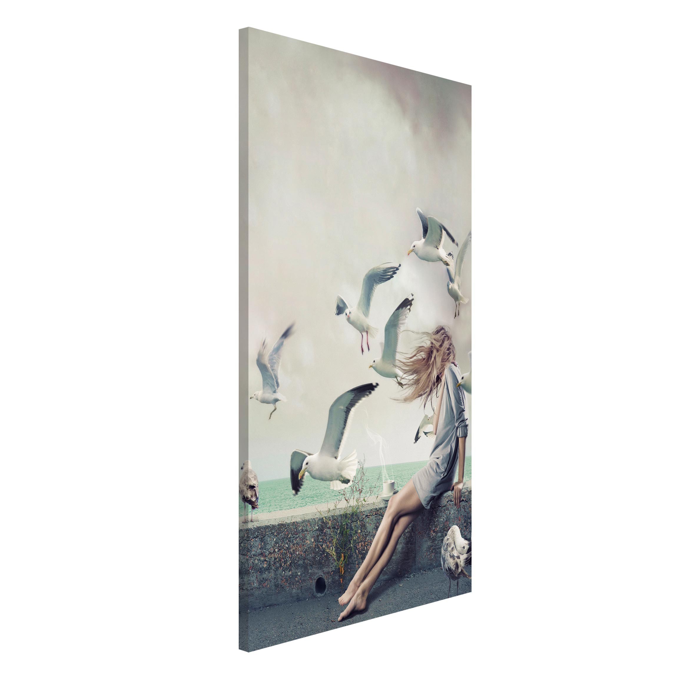 Magnettafel - Hochformat 3:4 Kaffee am Meer