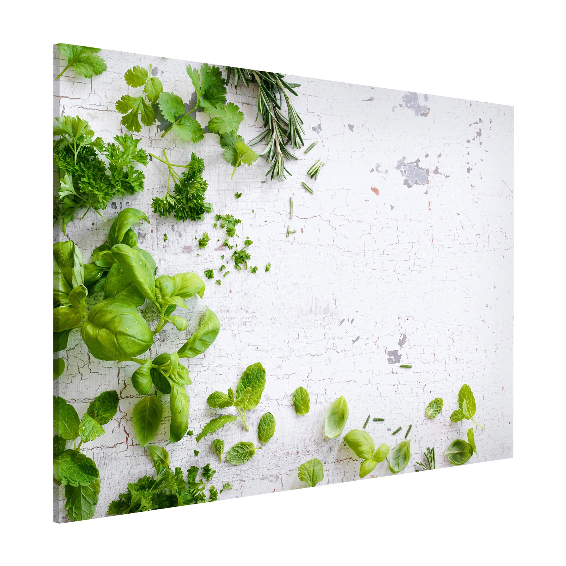 Magnettafel Kräuter auf Holz Shabby