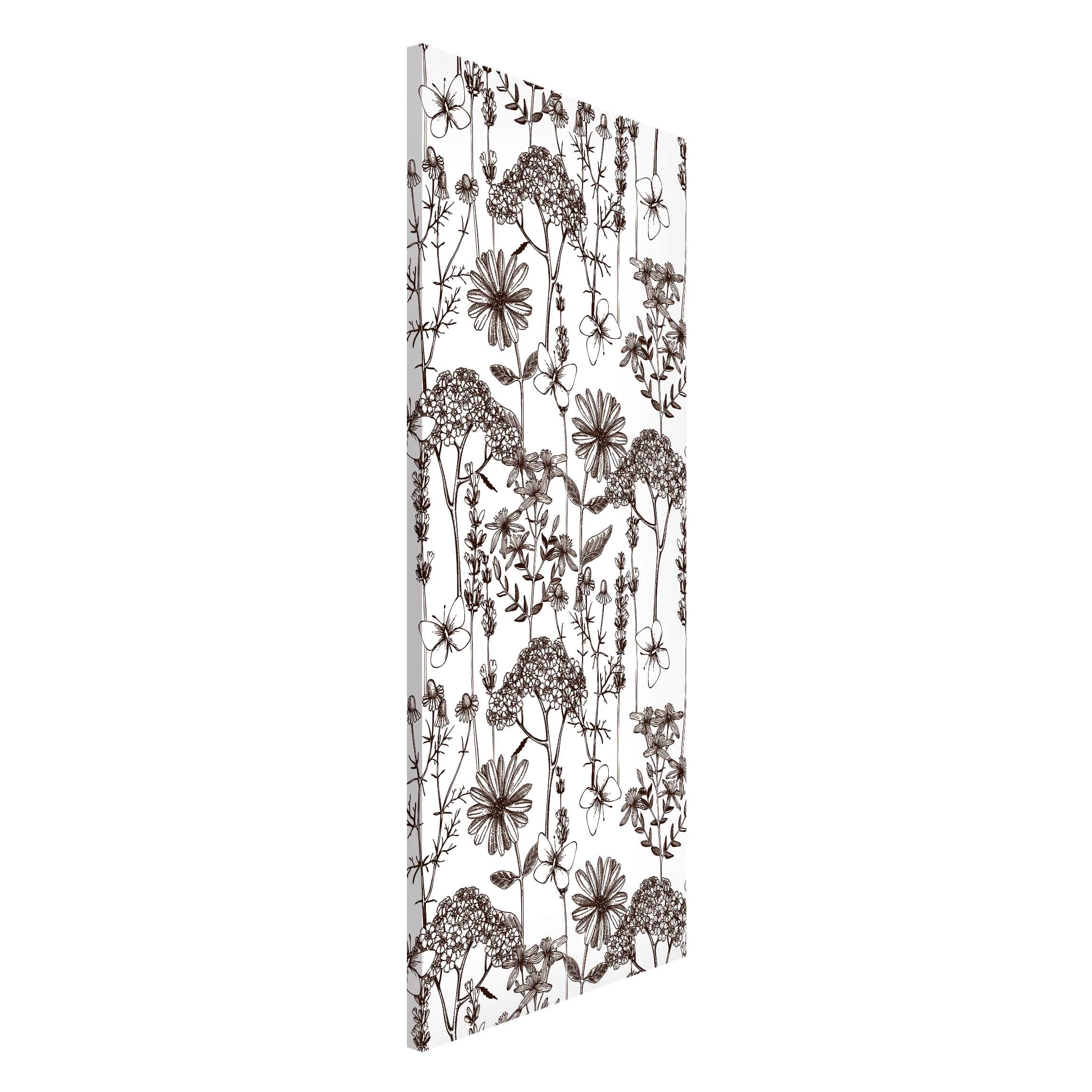 Magnettafel Kräuter mit Schmetterlingen