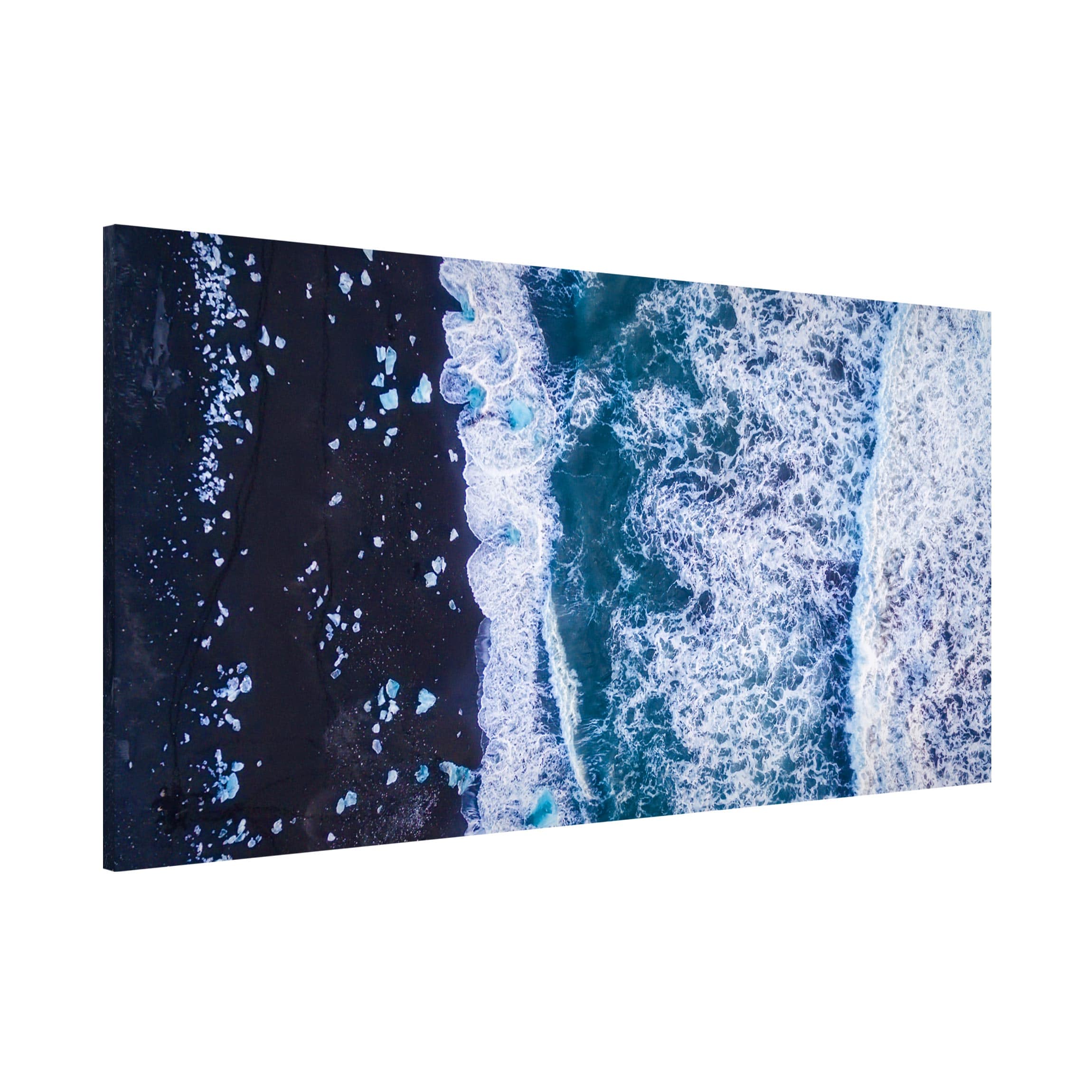 Magnettafel - Querformat 2:1 Luftbild - Jökulsárlón in Island vertikal