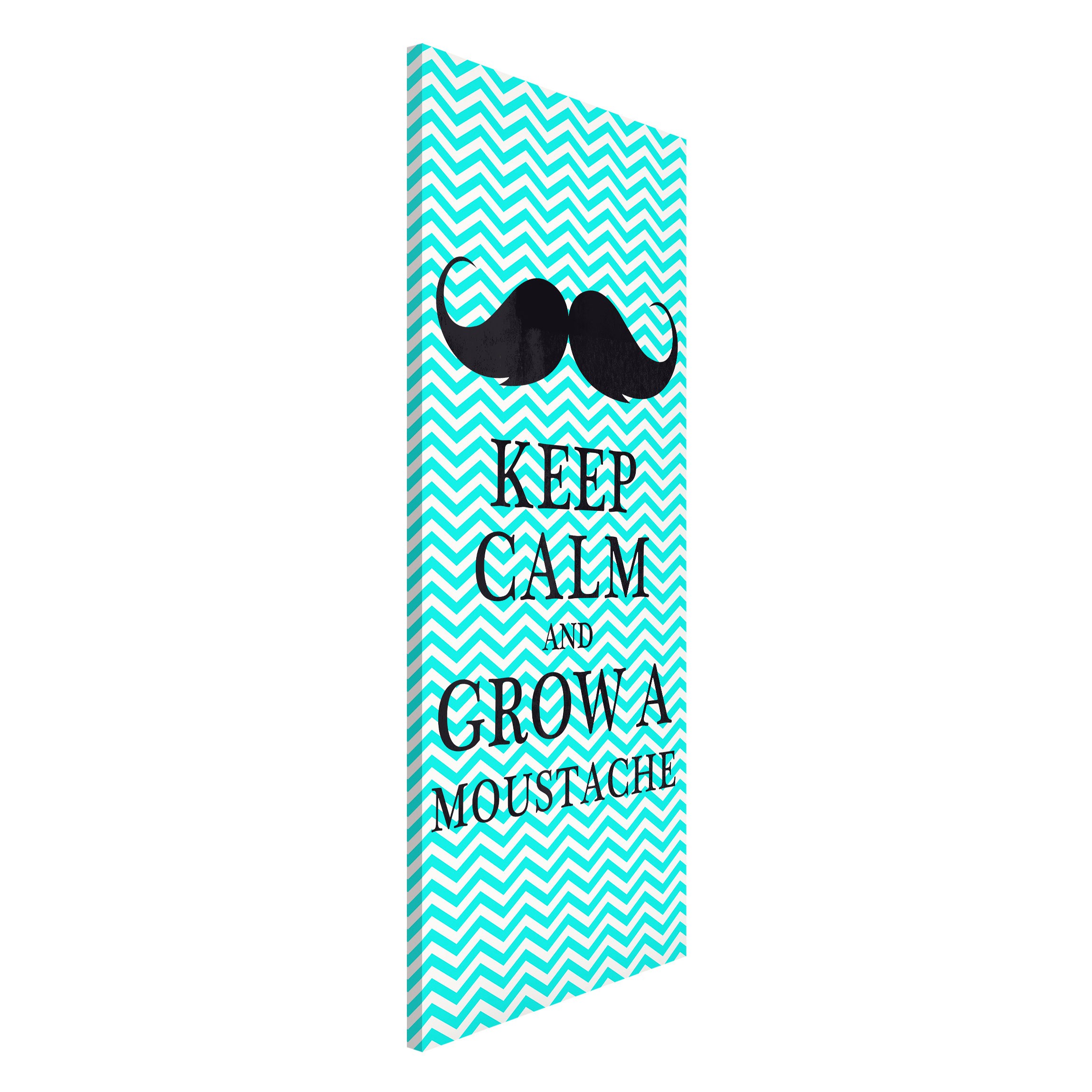 Magnettafel - Hochformat 1:2 No.YK26 Keep Calm and Grow a Moustache