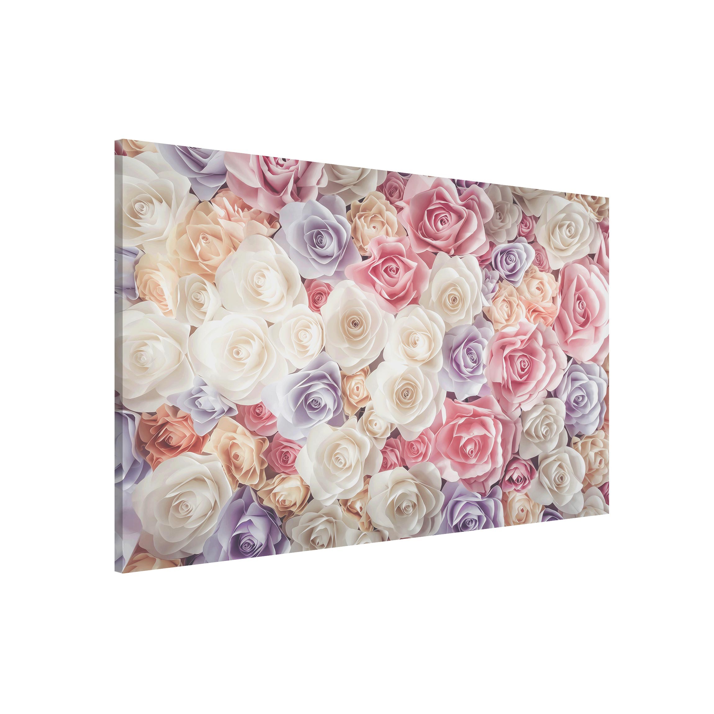 Magnettafel - Querformat 3:2 Pastell Paper Art Rosen
