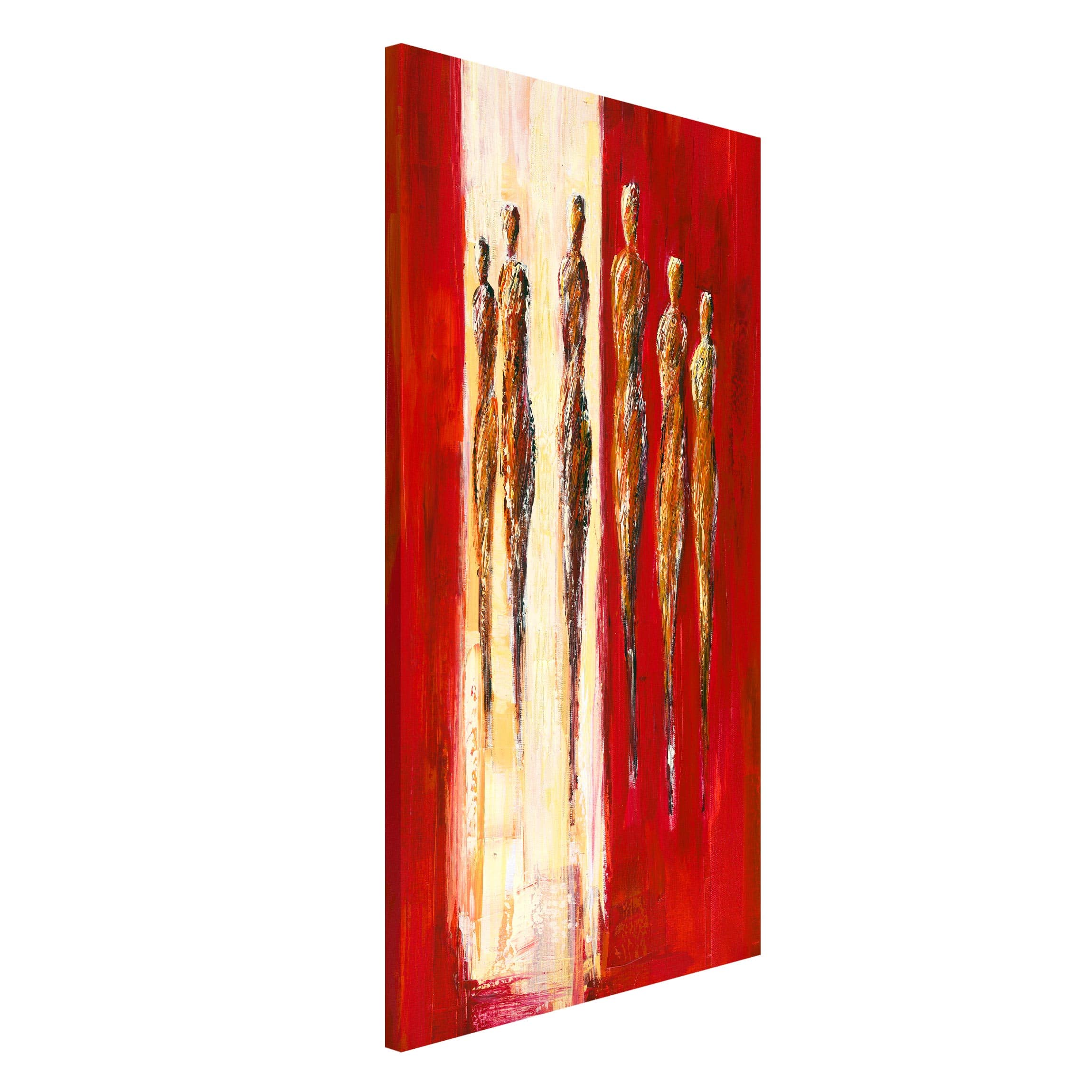 Magnettafel - Hochformat 3:4 Petra Schüßler - Sechs Figuren in Rot