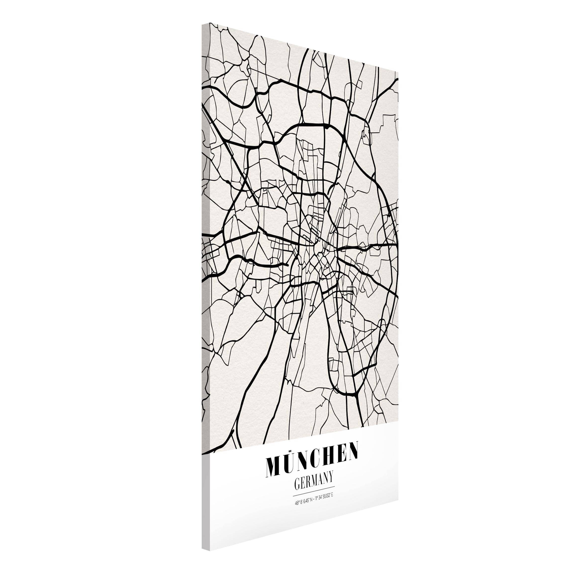 Magnettafel Stadtplan München - Klassik