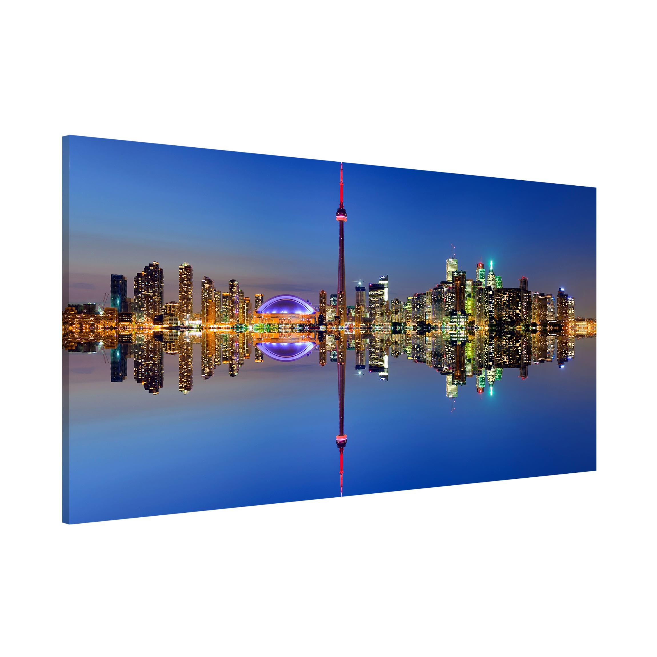 Magnettafel - Querformat 2:1 Toronto City Skyline vor Lake Ontario