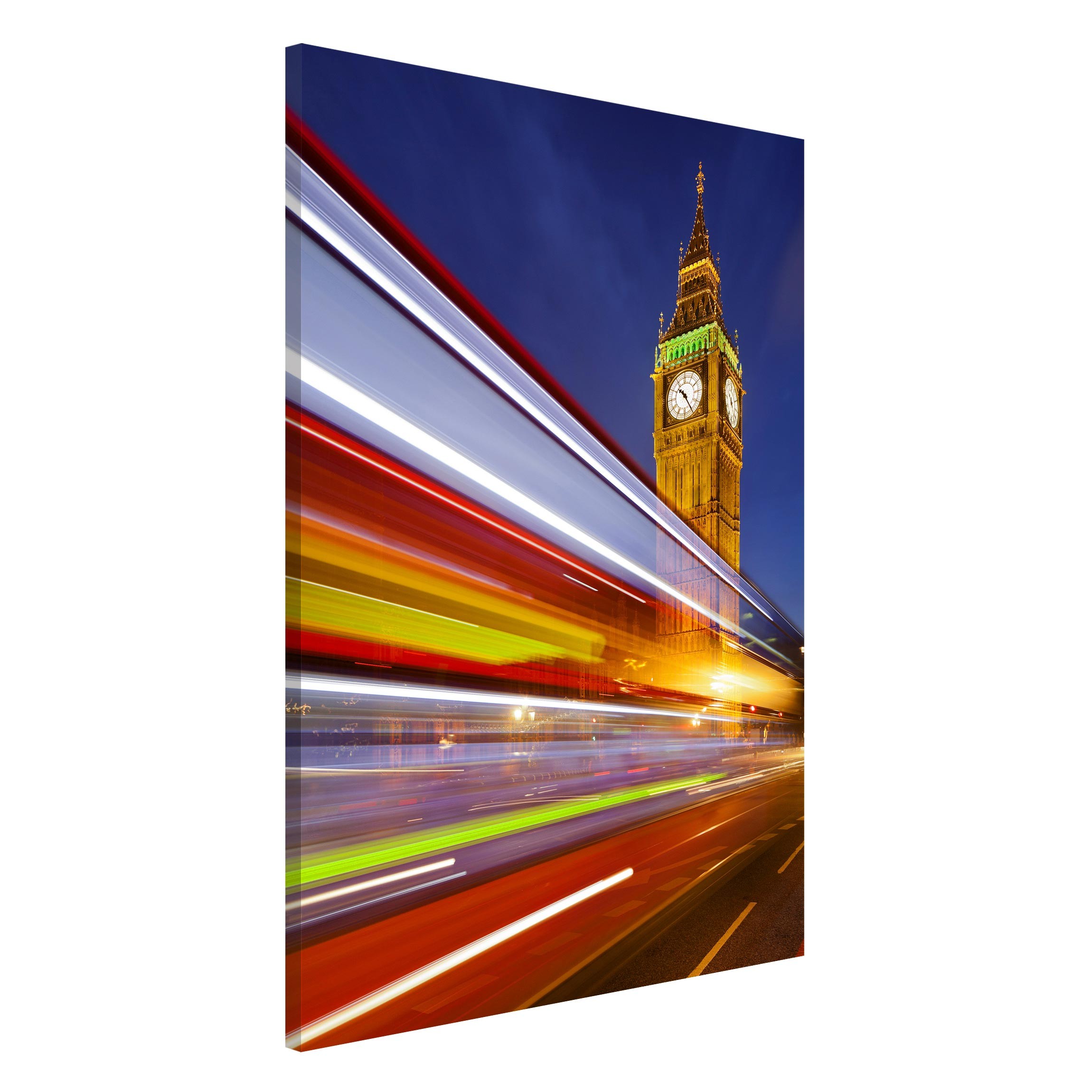 Magnettafel Verkehr in London am Big Ben bei Nacht