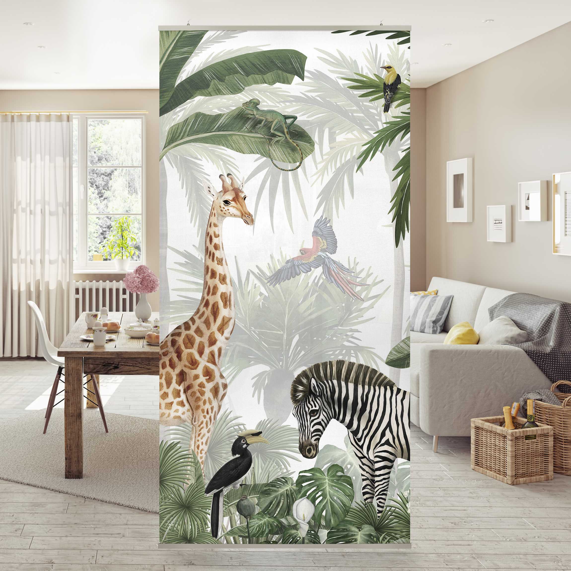 Raumteiler Majestätische Tierwelt im Dschungel