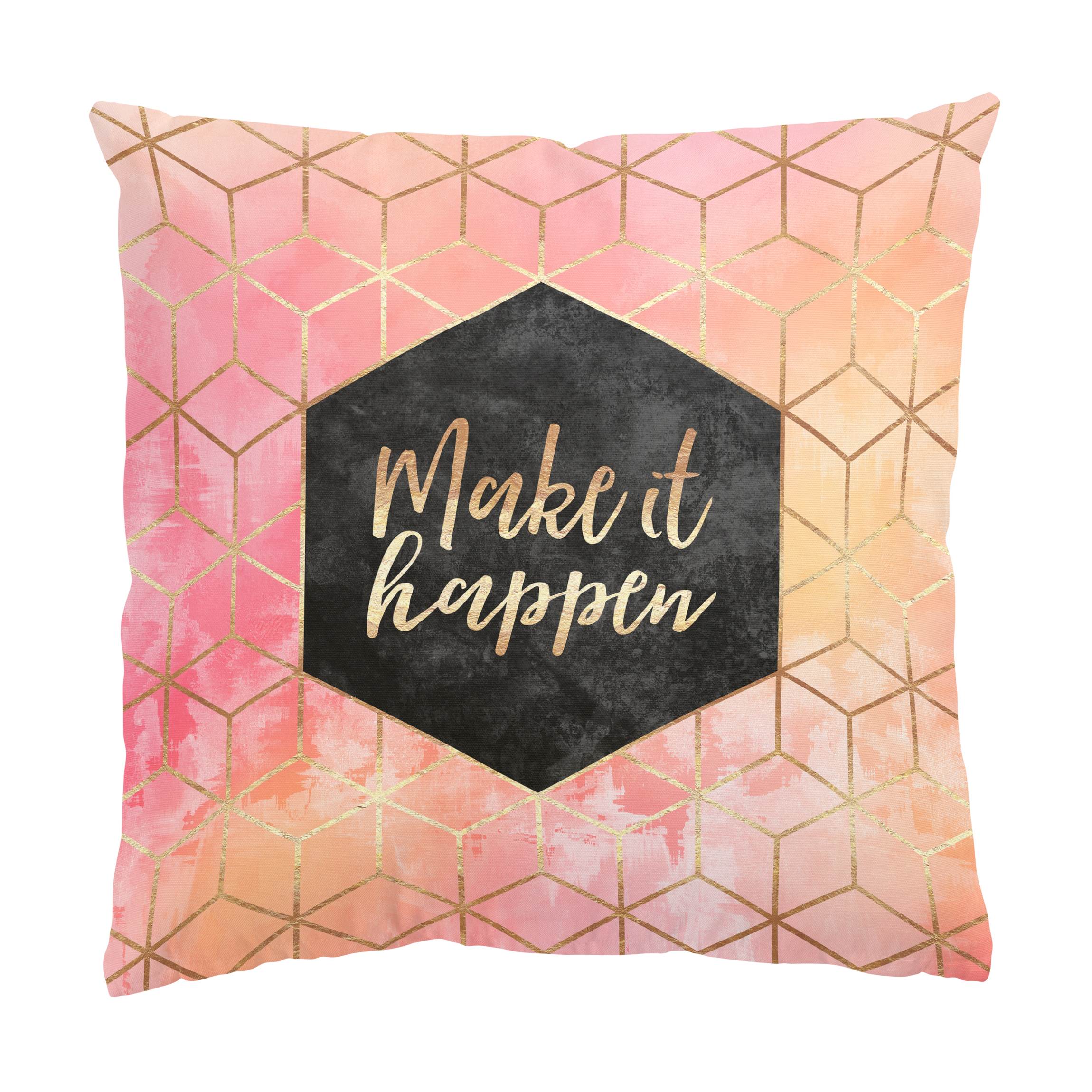 Dekokissen Make It Happen Geometrie Pastell