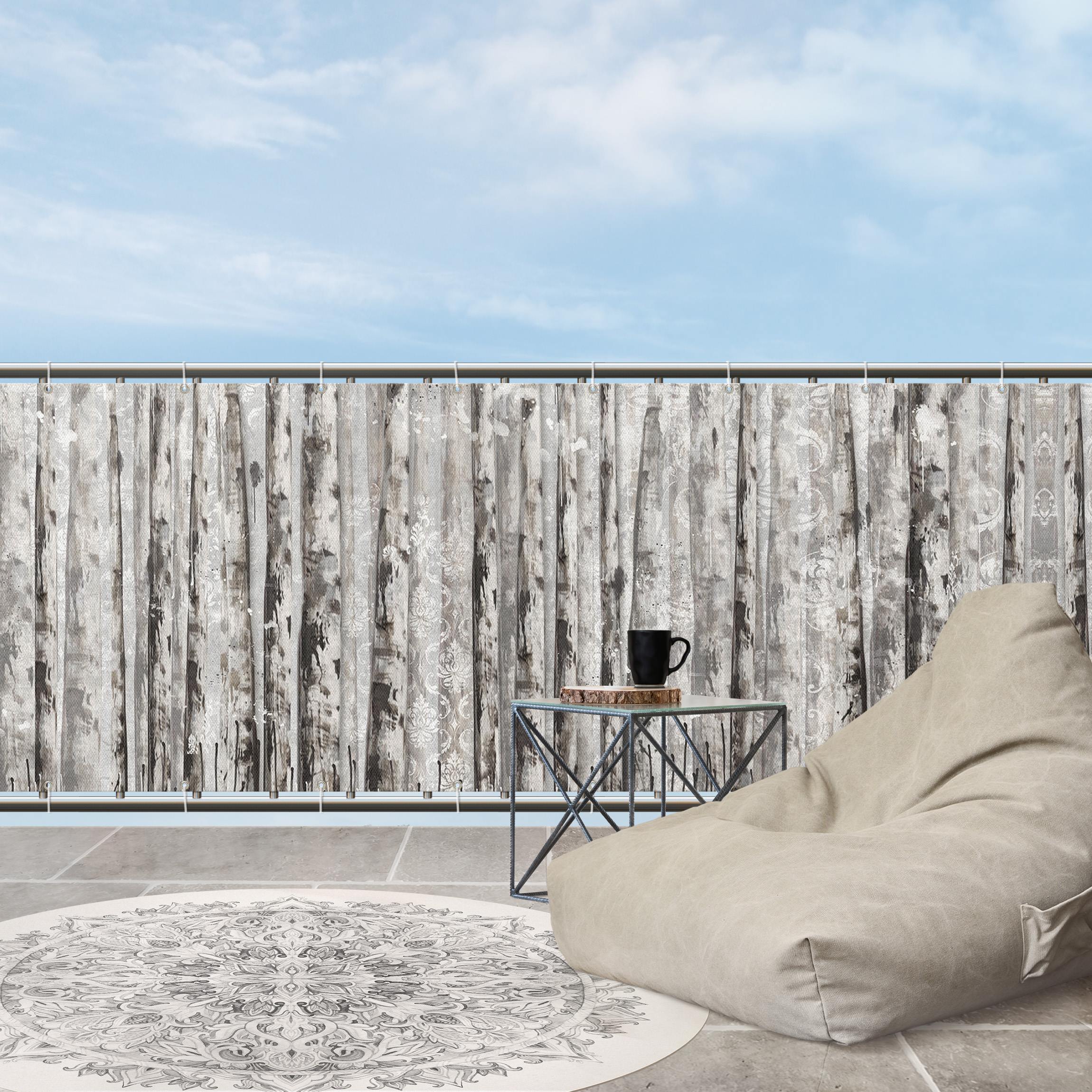 Balkon Sichtschutz Malerischer Birkenwald