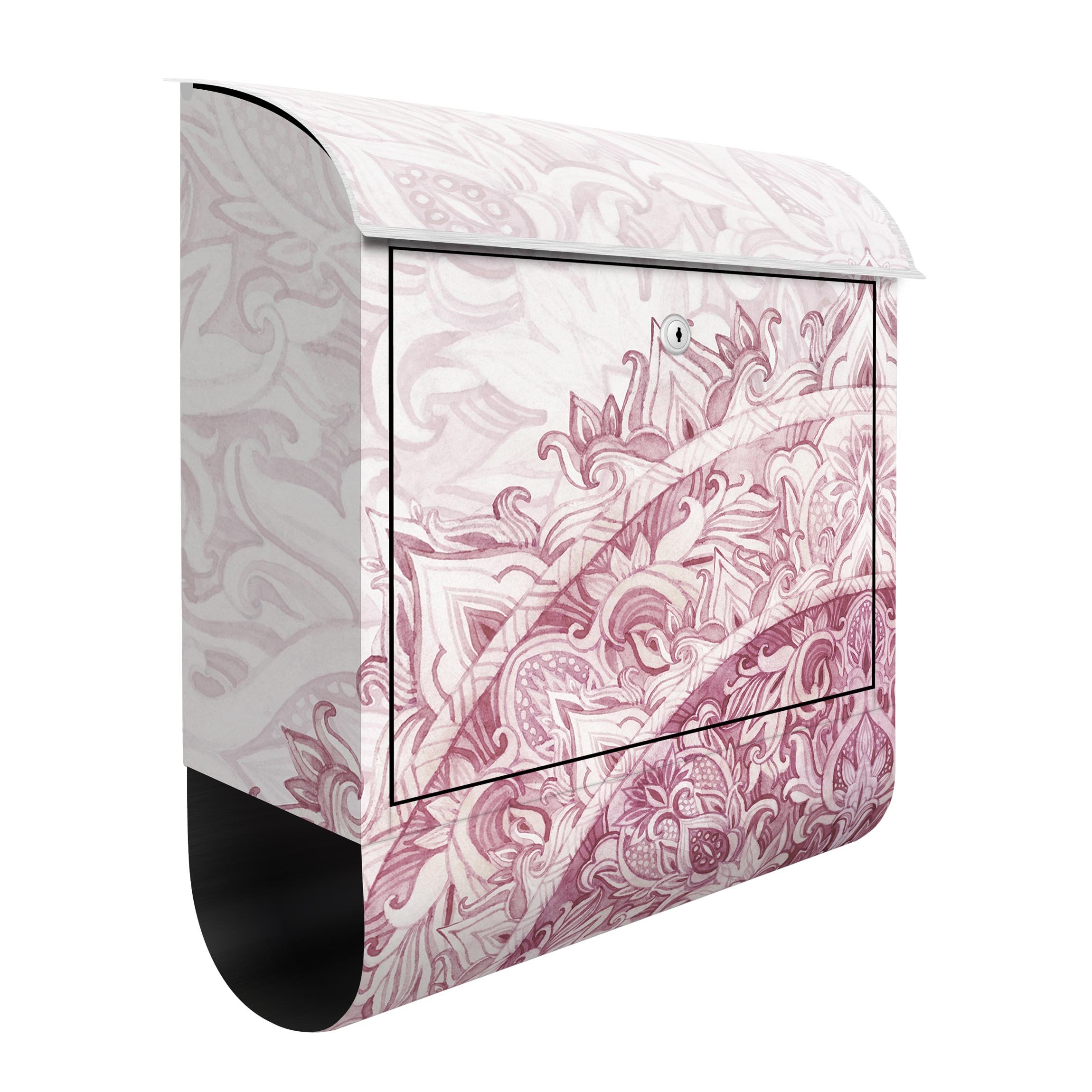 Briefkasten Mandala Aquarell Ornament rot