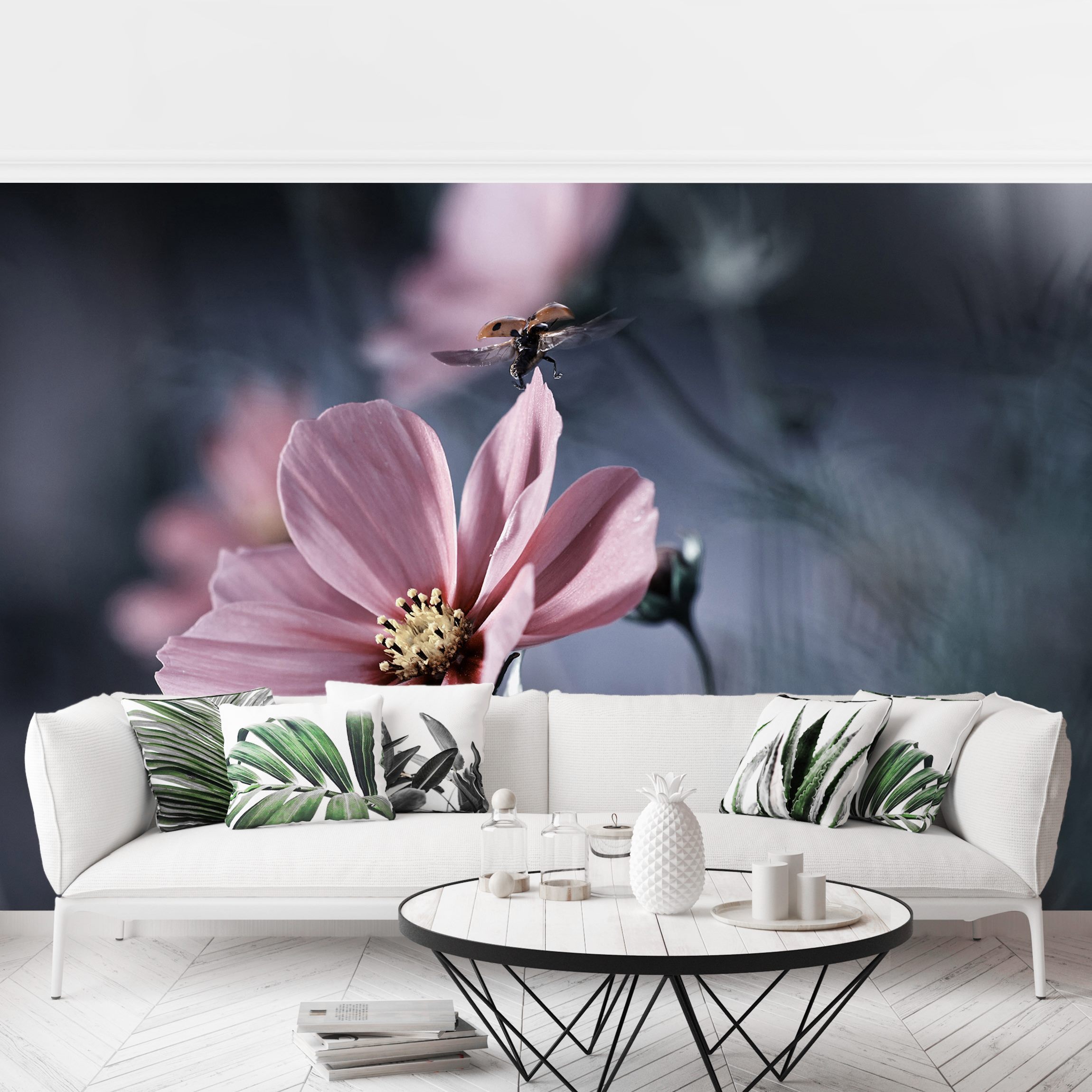 Fototapete Marienkäfer beim Start