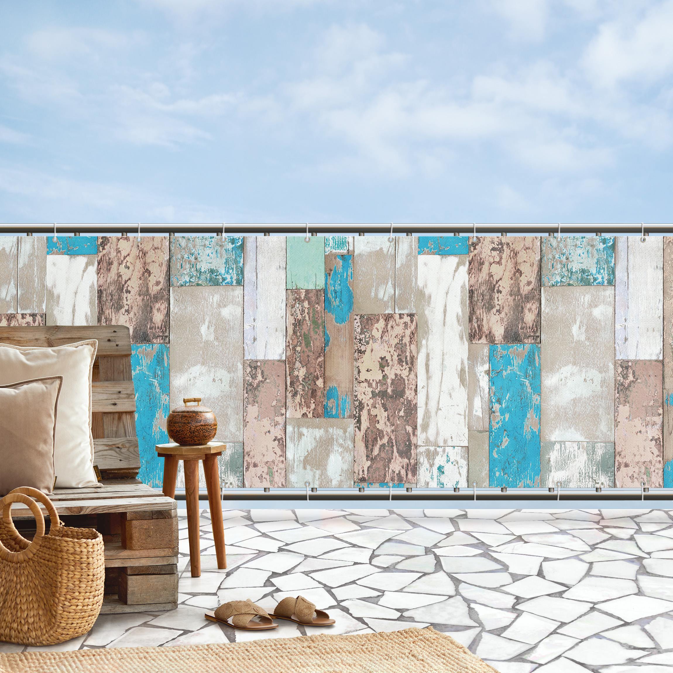 Balkon Sichtschutz Maritime Planks