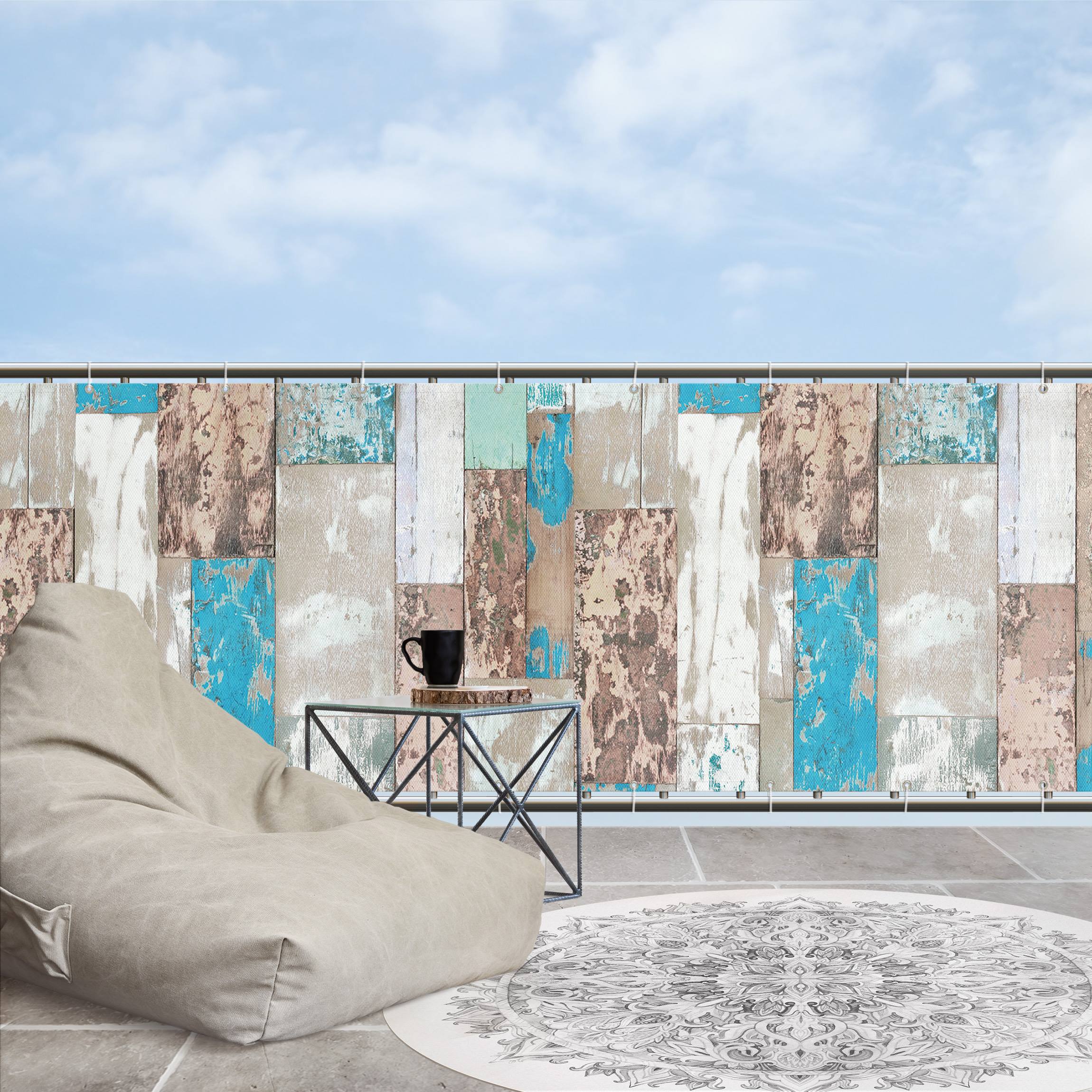 Balkon Sichtschutz Maritime Planks