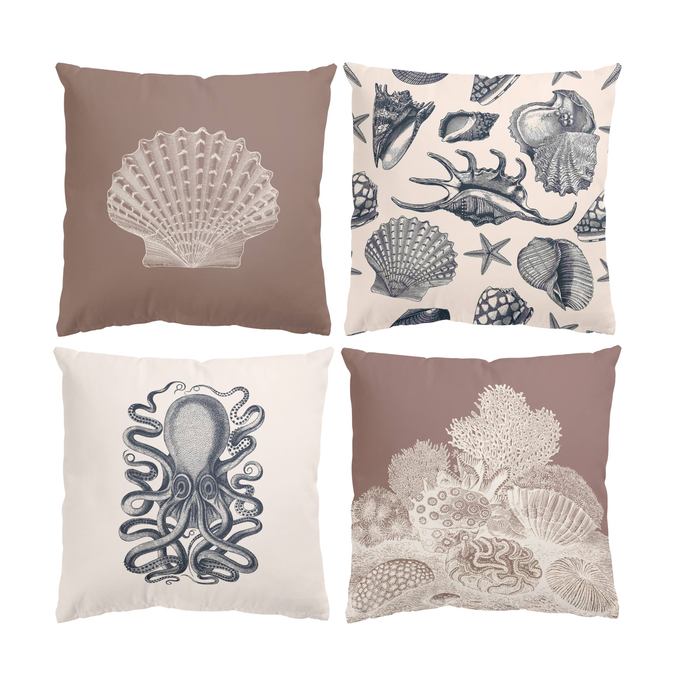 Dekokissen 4er Set Maritime Schätze Set I