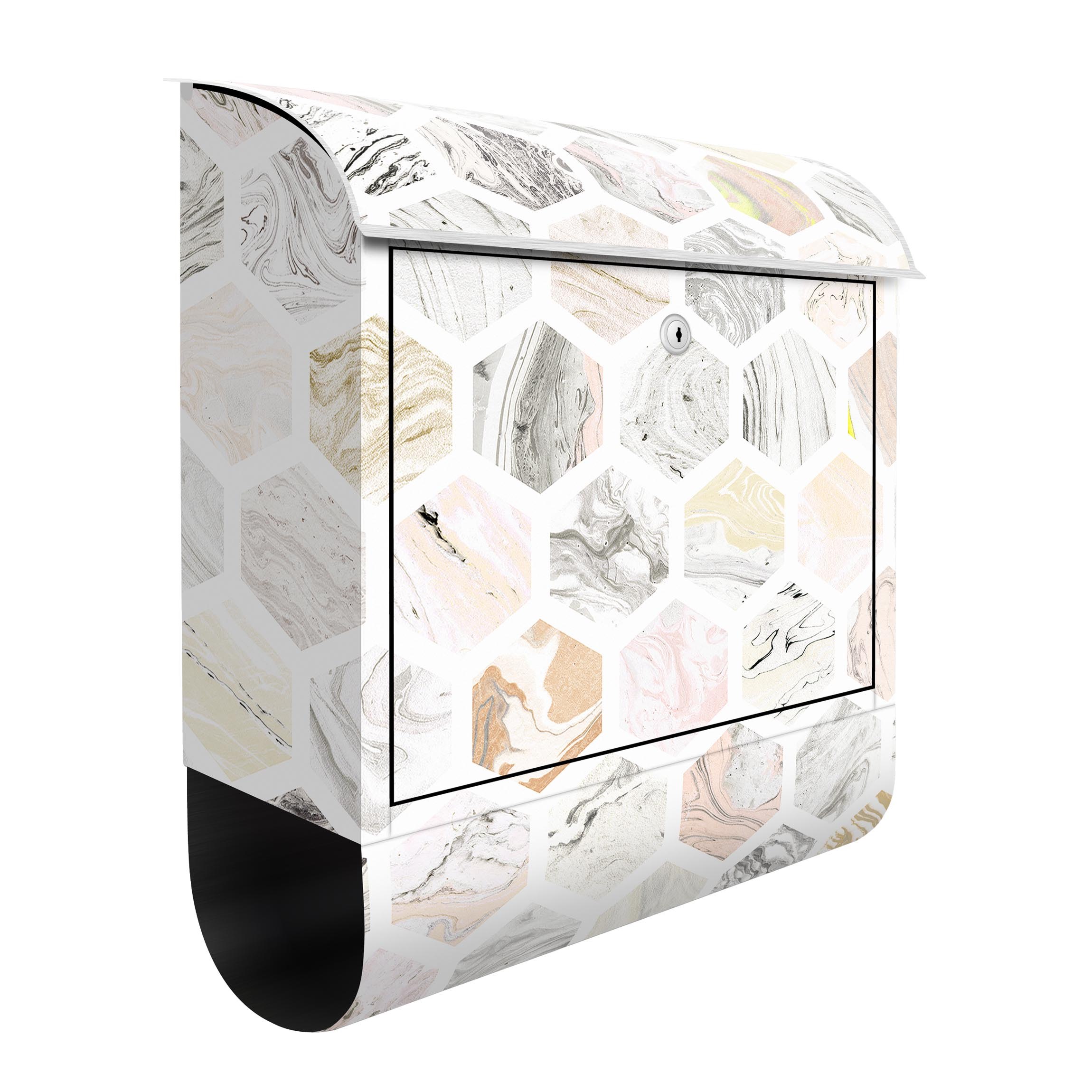 Briefkasten Marmor Hexagone in Beige