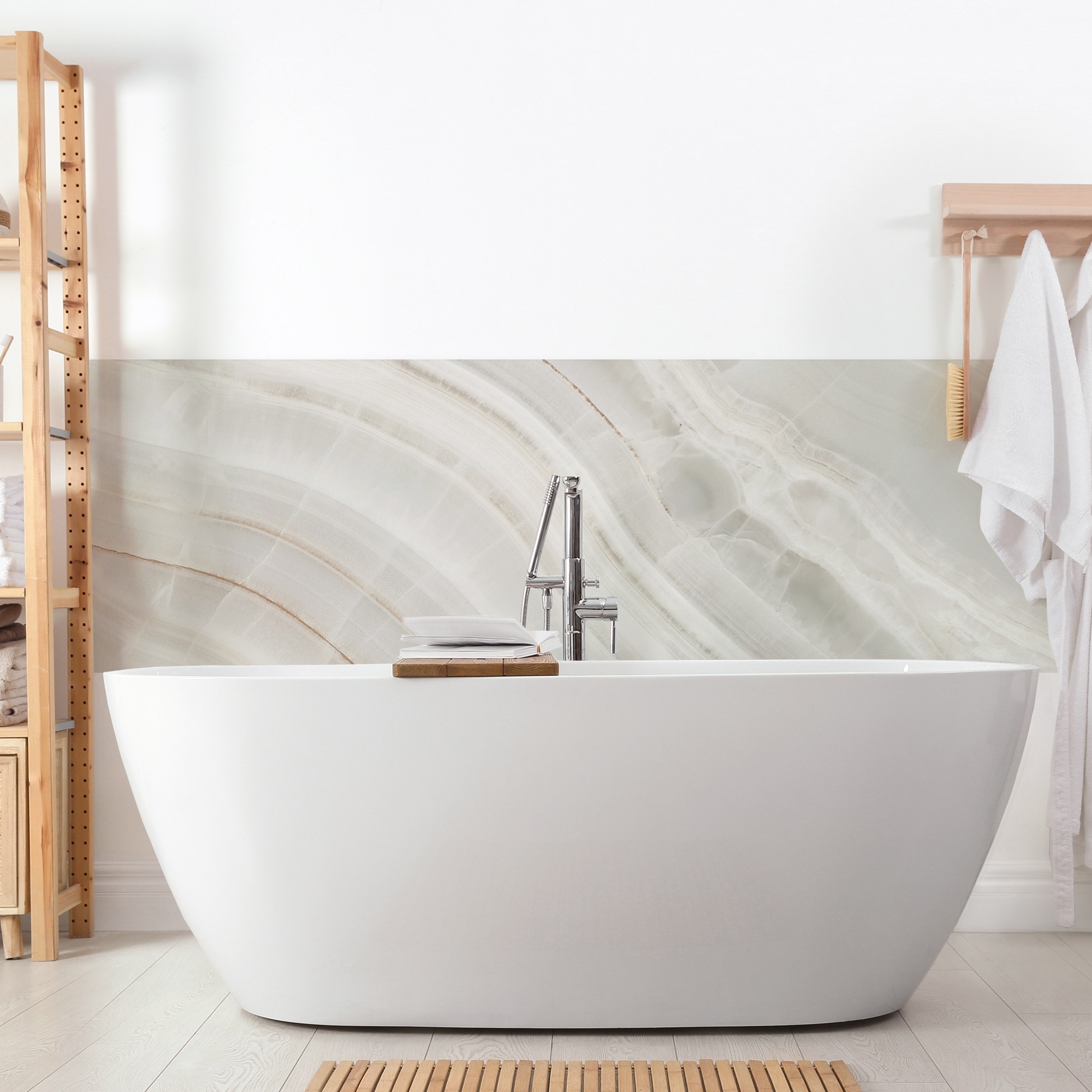 Wandverkleidung Bad Marmorstrukturen