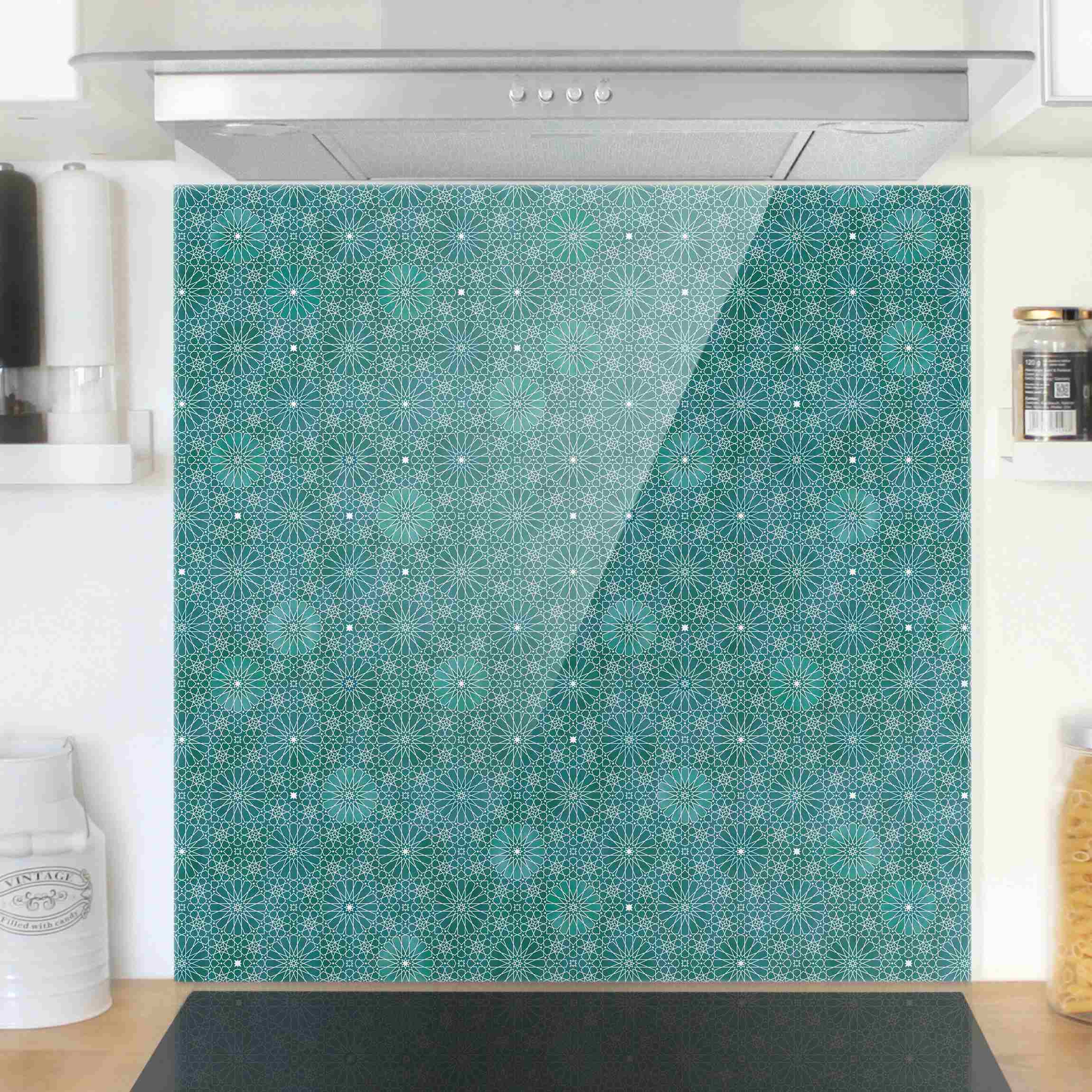 Spritzschutz Marokkanisches Blumen Muster