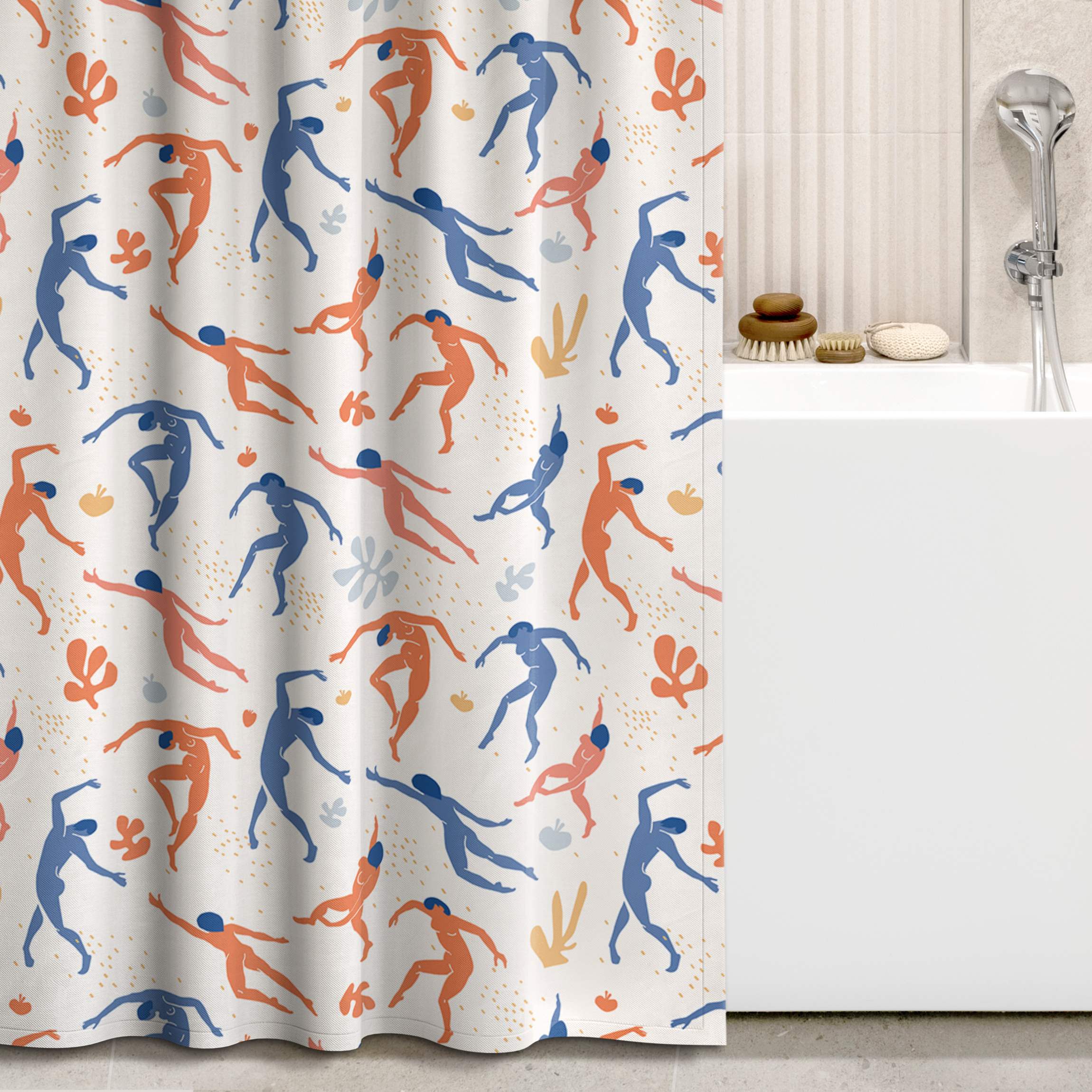 Duschvorhang Matisse - Tänzer Orange Blau