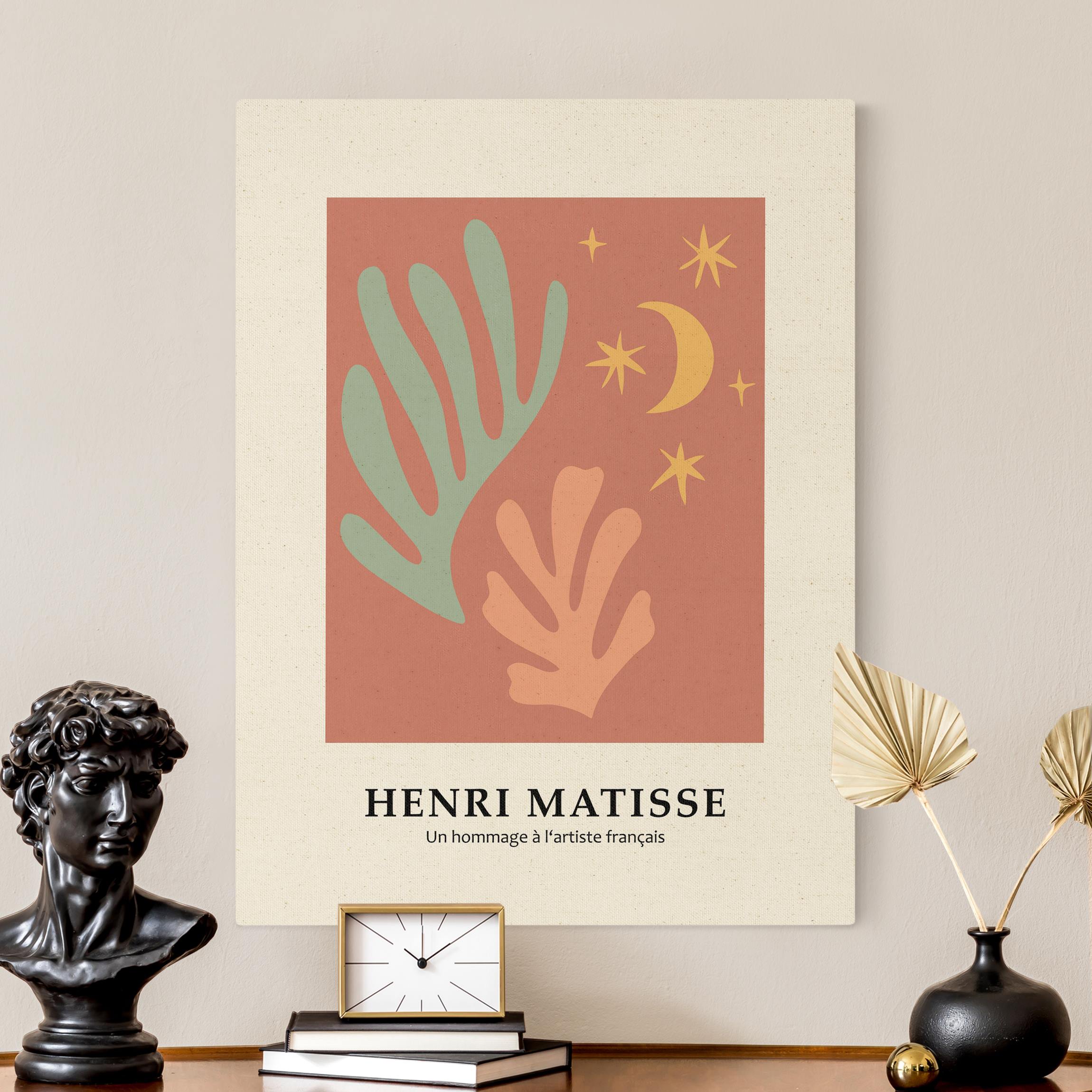 Leinwandbild auf Naturcanvas Matisse Hommage - Pflanzen im Mondschein