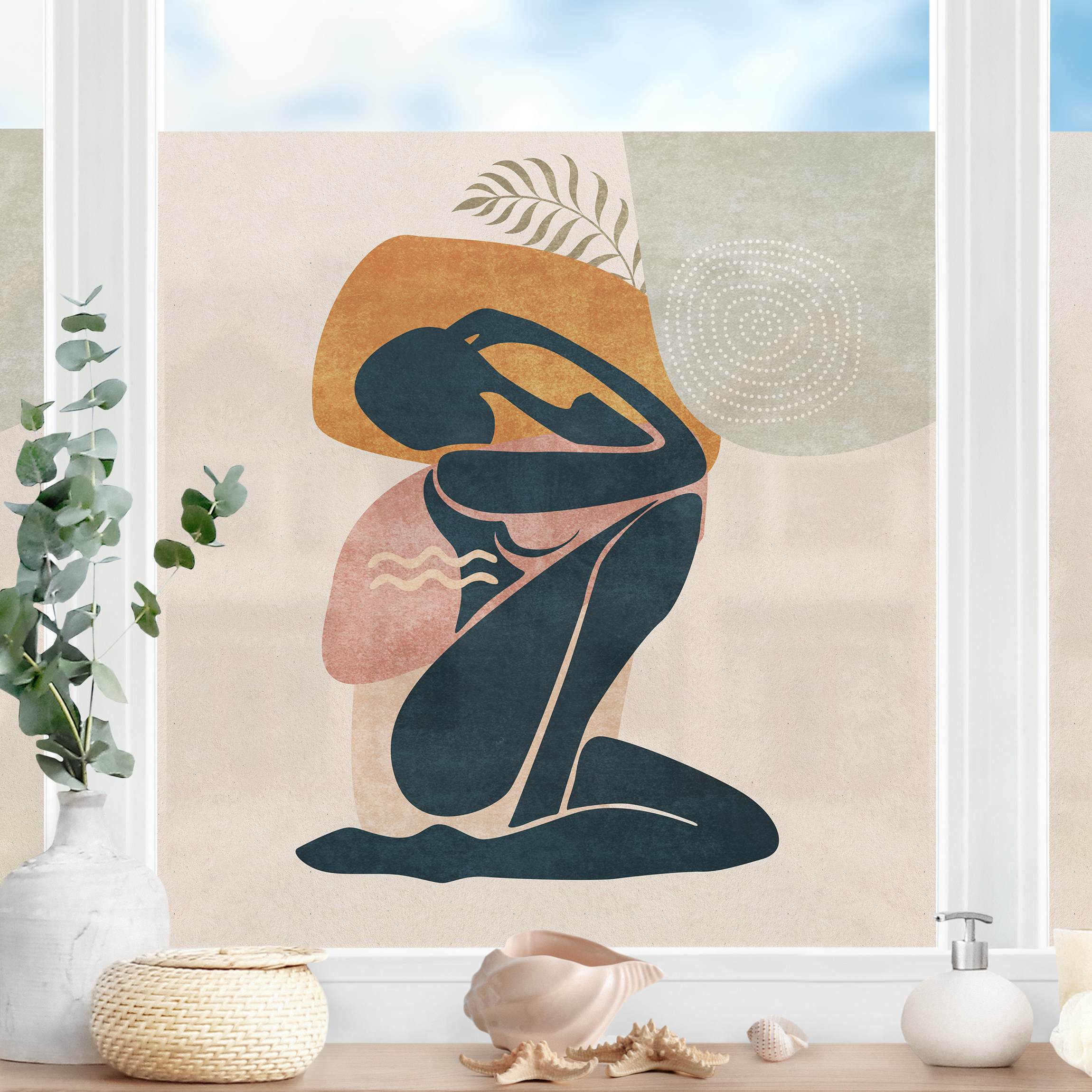 Fensterfolie Mediterraner Frauenkörper