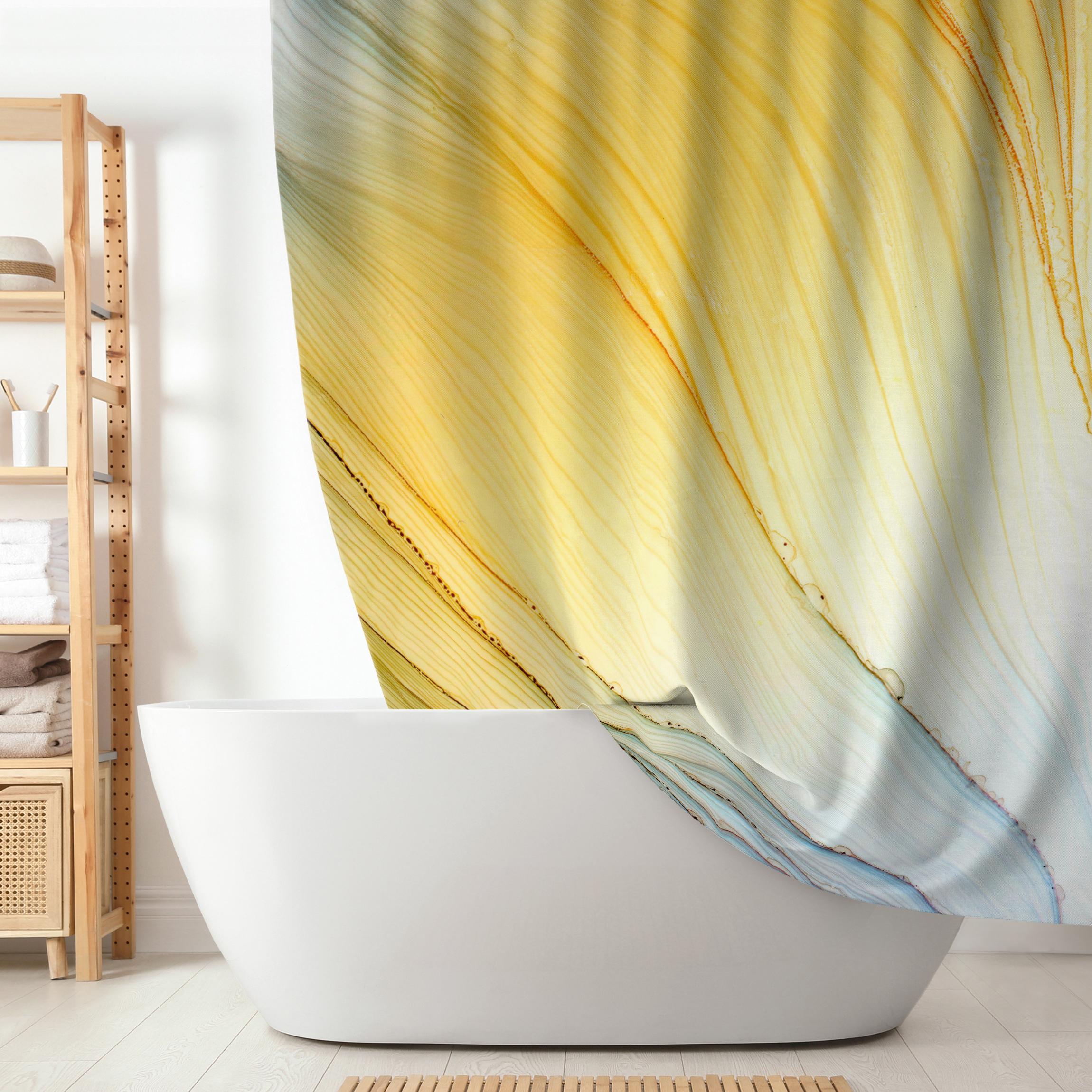 Duschvorhang Melierter Farbtanz in Honig