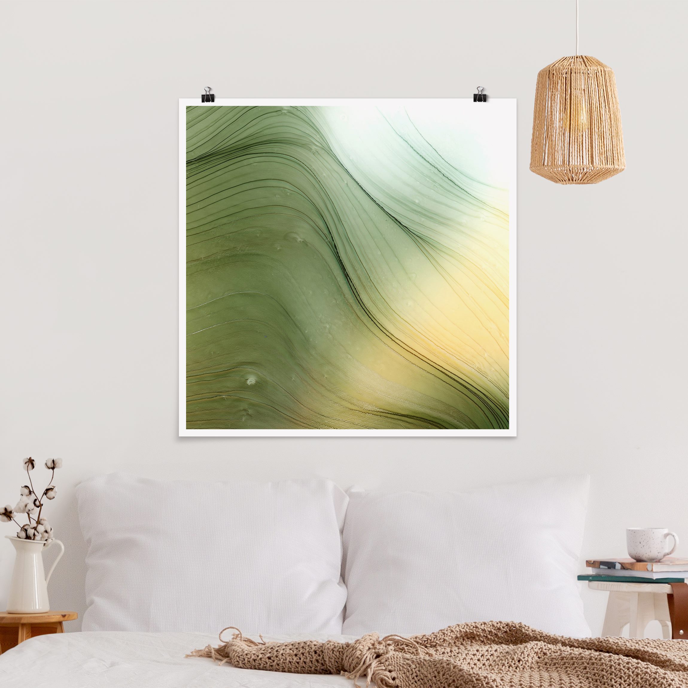 Poster Meliertes Grün mit Honig