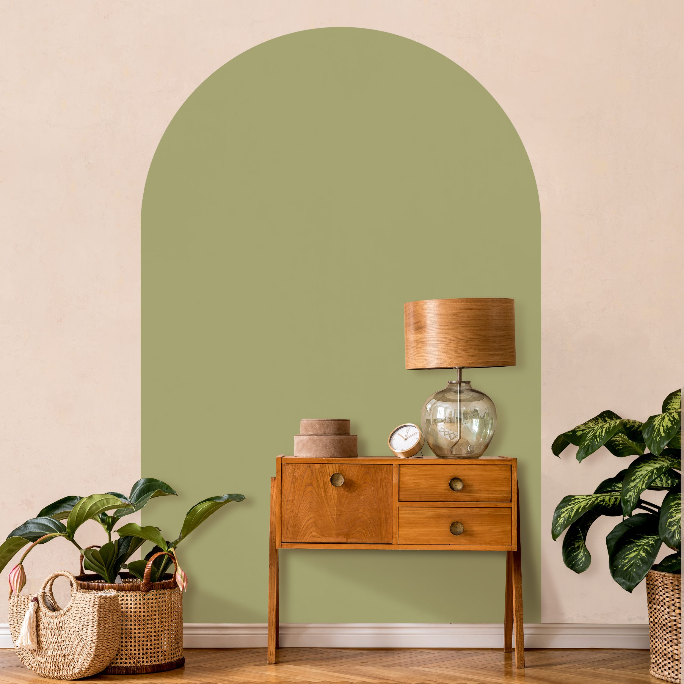 Rundbogen Tapete Mellow Matcha