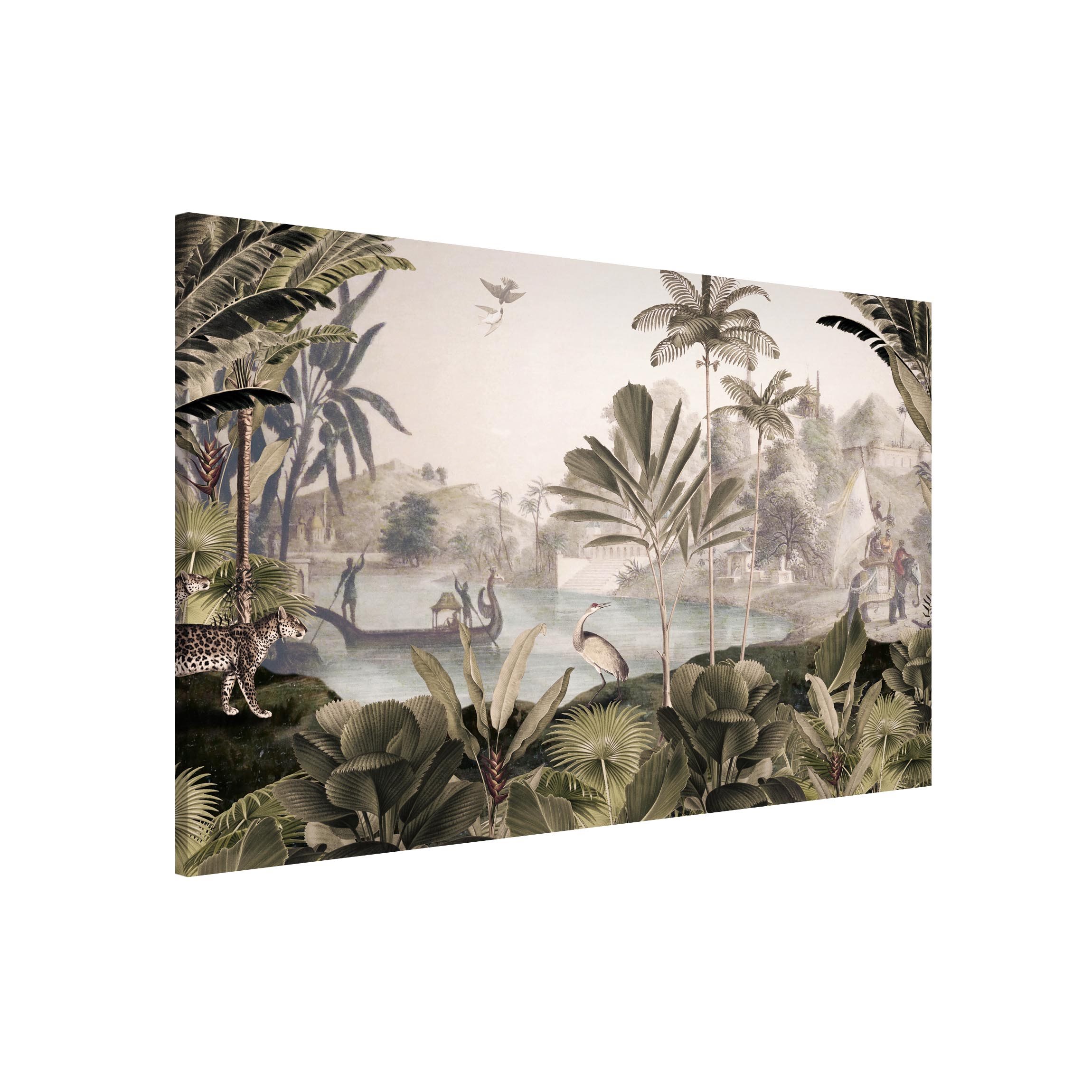 Magnettafel Mensch und Tier im tiefen Dschungel