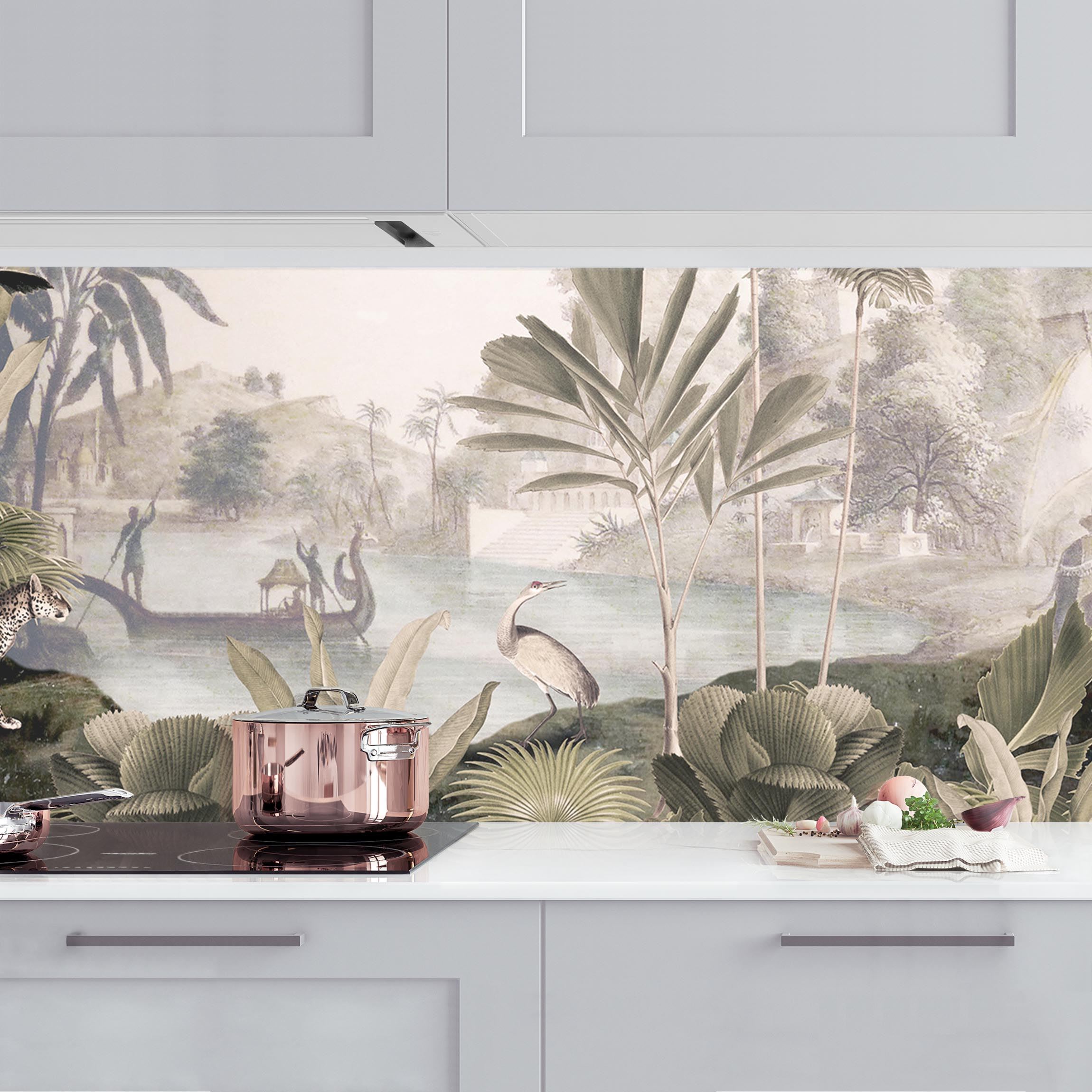 Küchenrückwand Mensch und Tier im tiefen Dschungel
