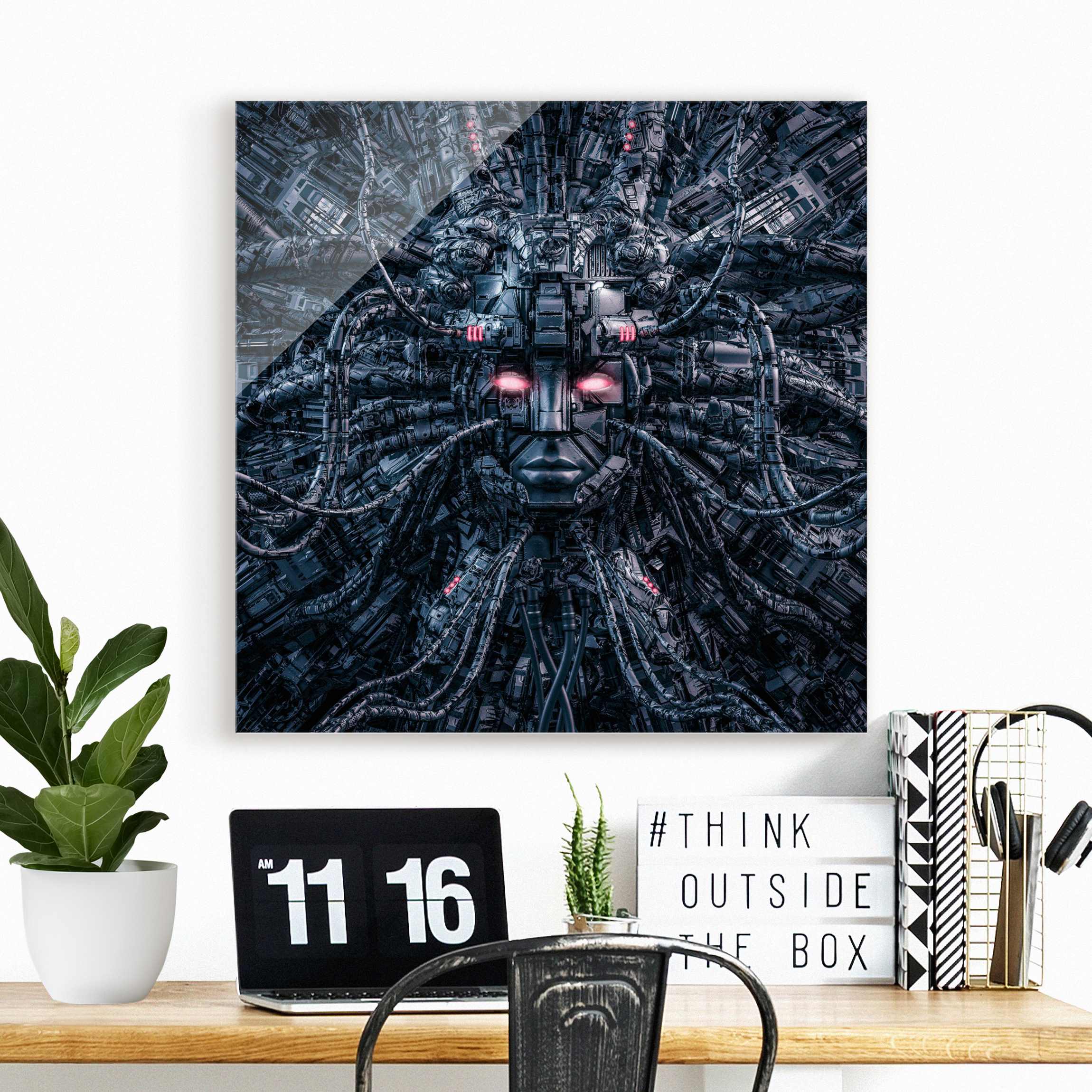 Glasbild Menschliche Maschine