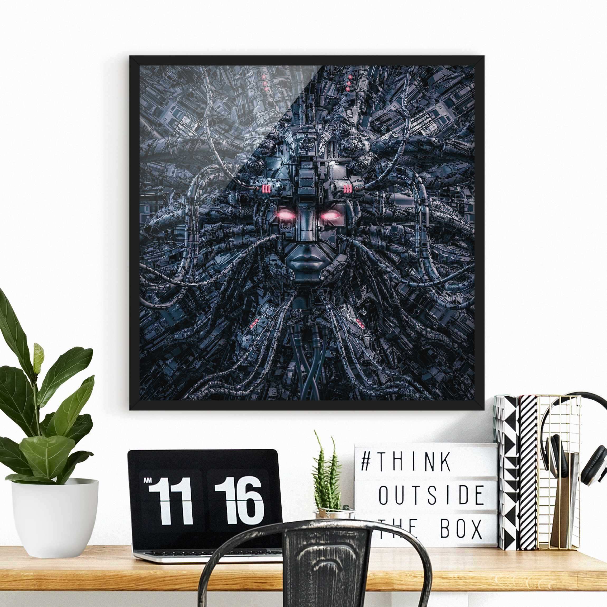 Bild mit Rahmen Menschliche Maschine