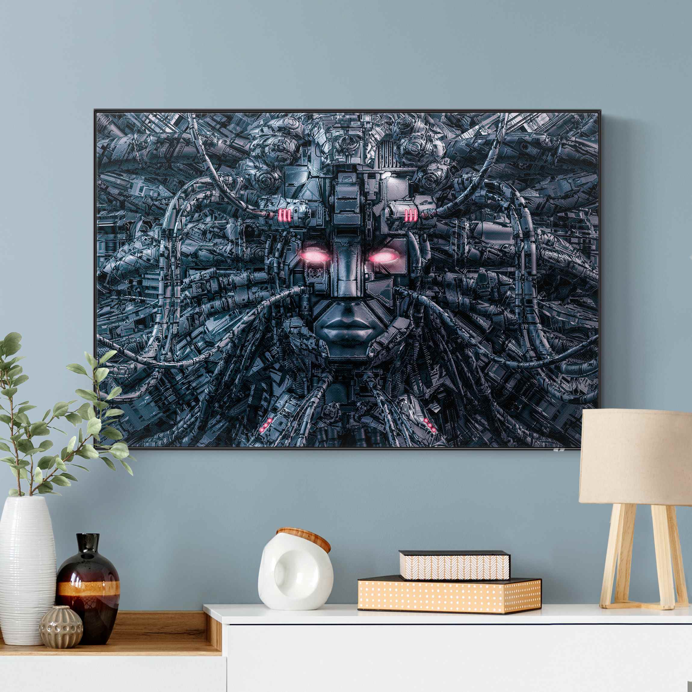 Akustik-Wechselbild Menschliche Maschine