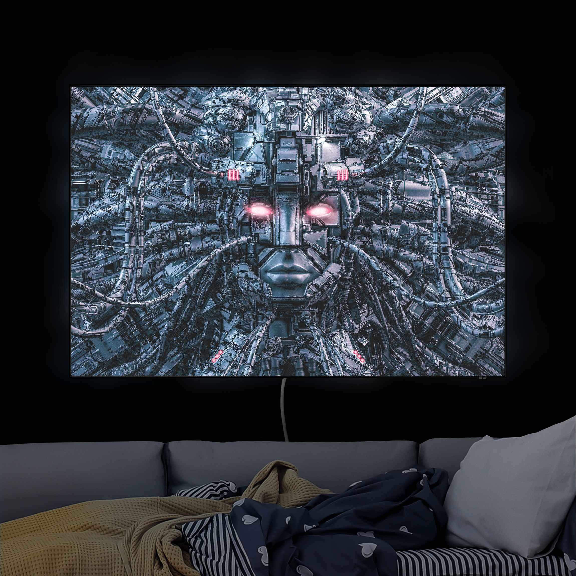 LED-Wechselbild Menschliche Maschine