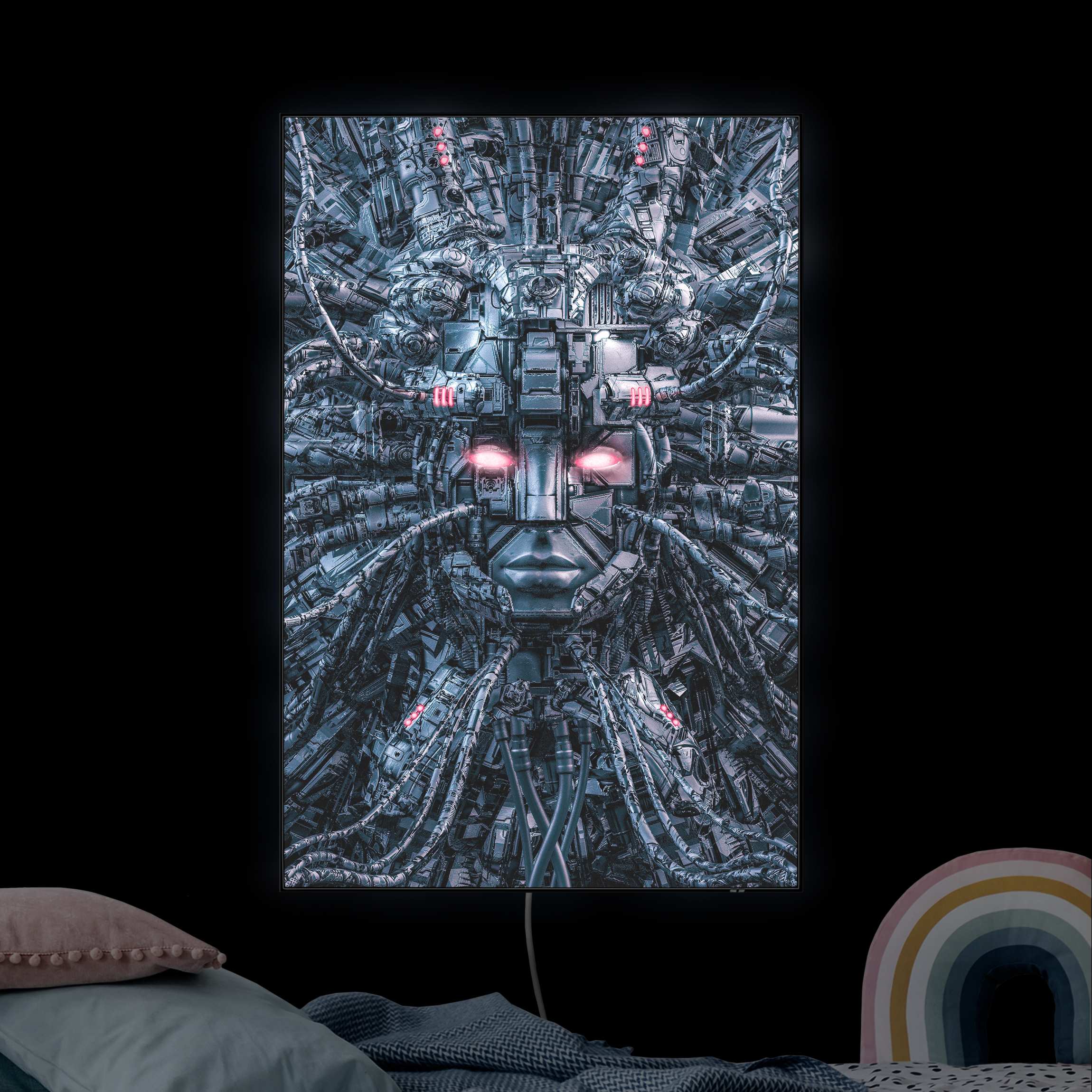 LED-Wechselbild Menschliche Maschine
