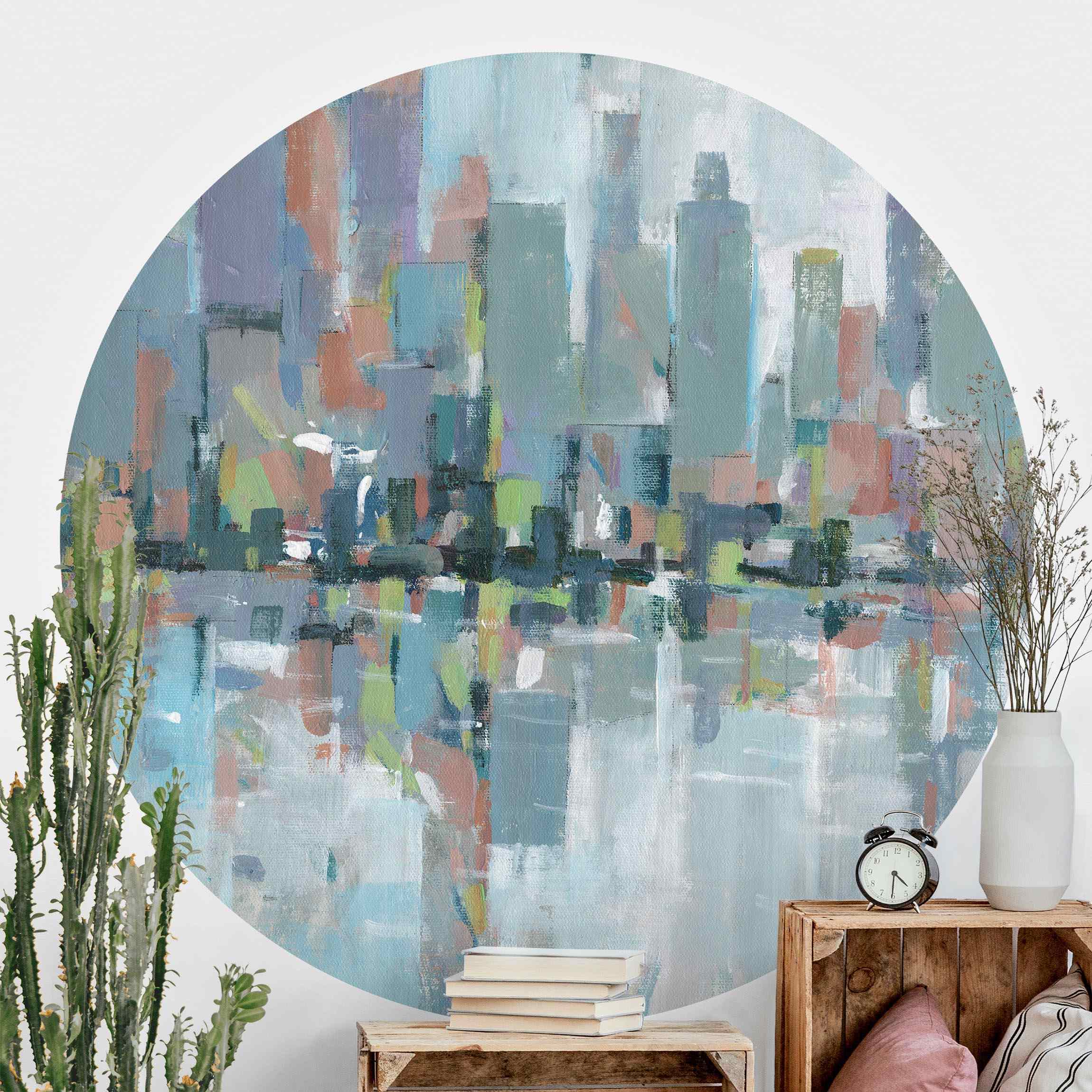 Runde Fototapete Metro City I