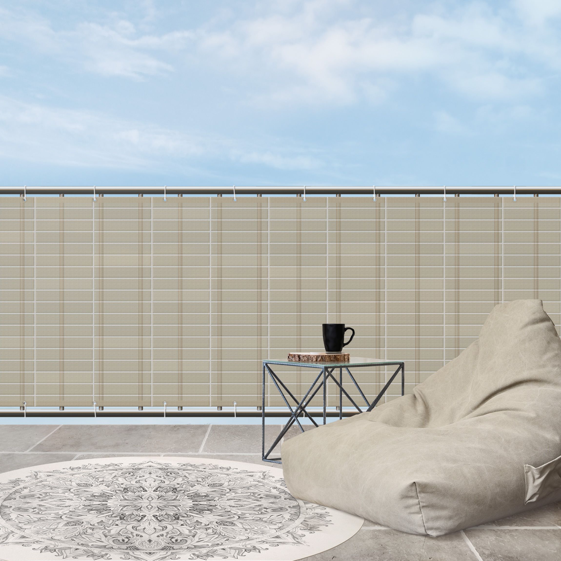 Balkon Sichtschutz Metro Fliesen - Beige