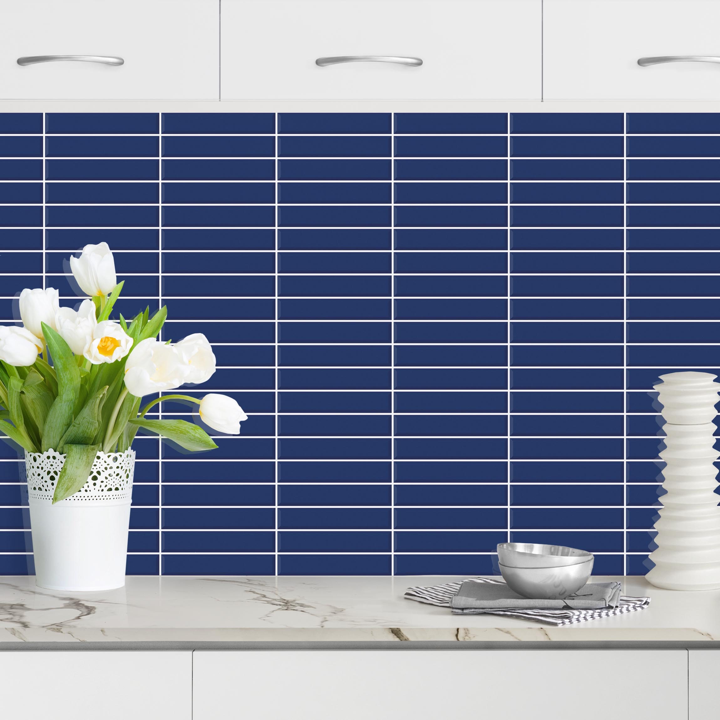 Küchenrückwand Metro Fliesen - Dunkelblau