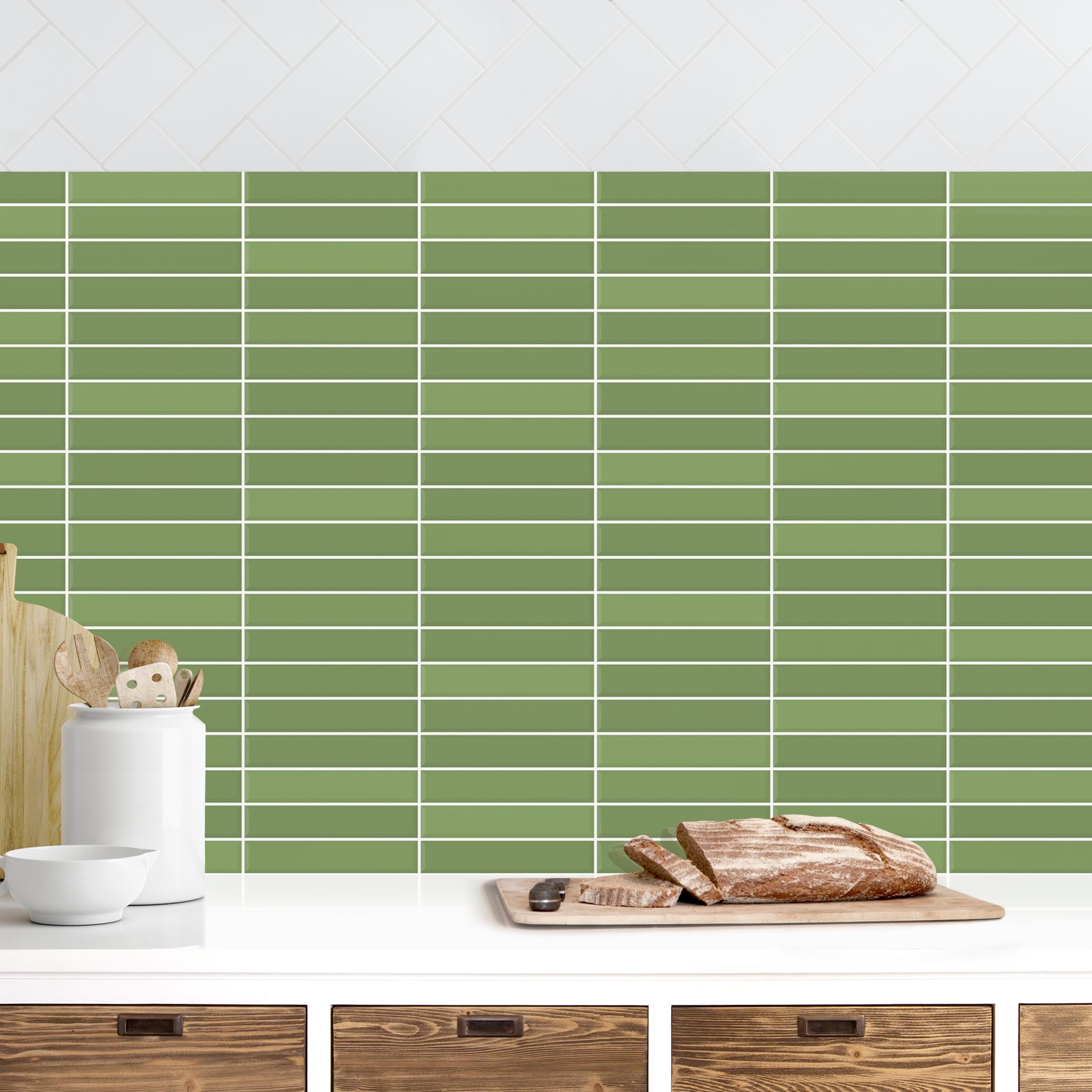 Küchenrückwand Metro Fliesen - Grün