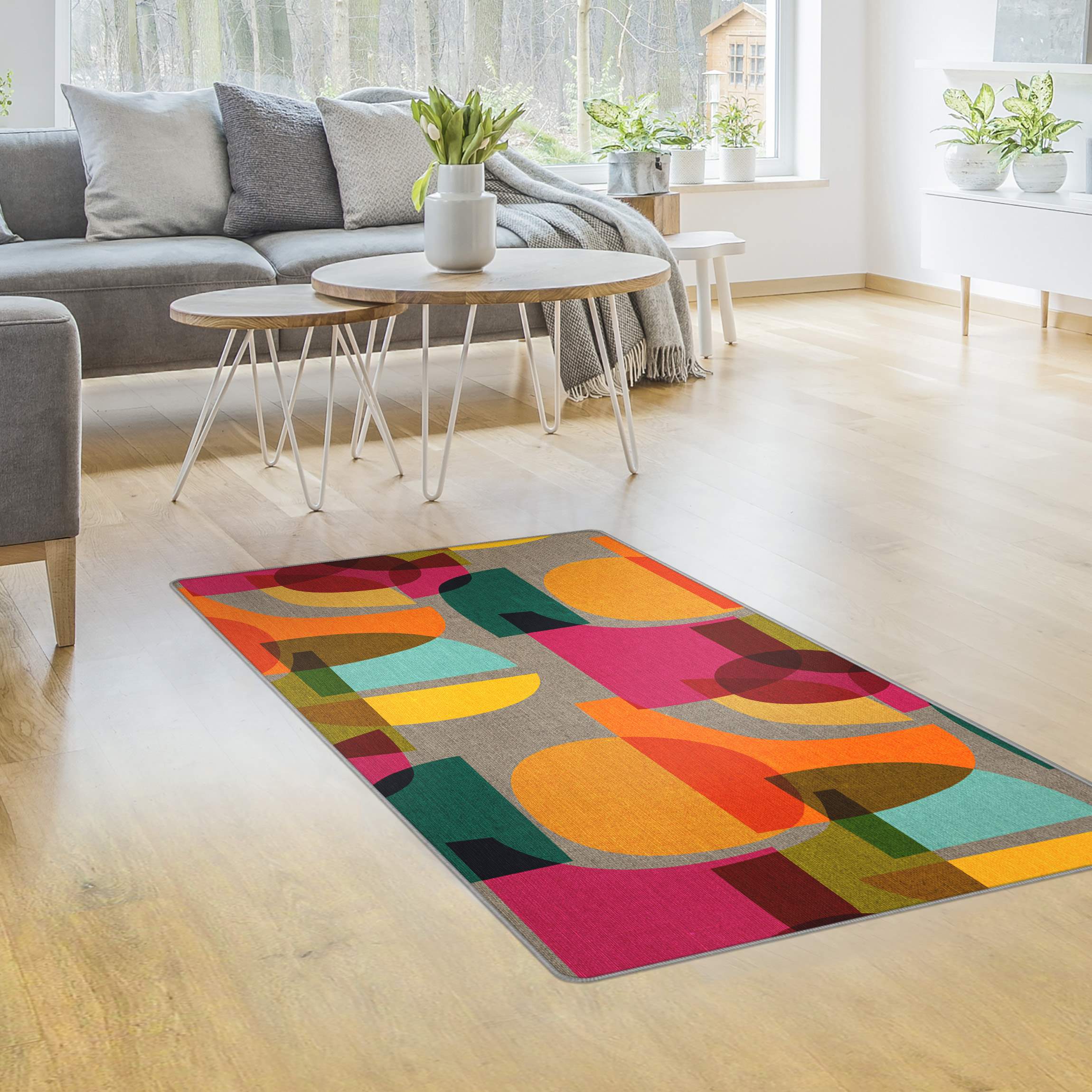 Teppich Mid Century Kaleidoskop