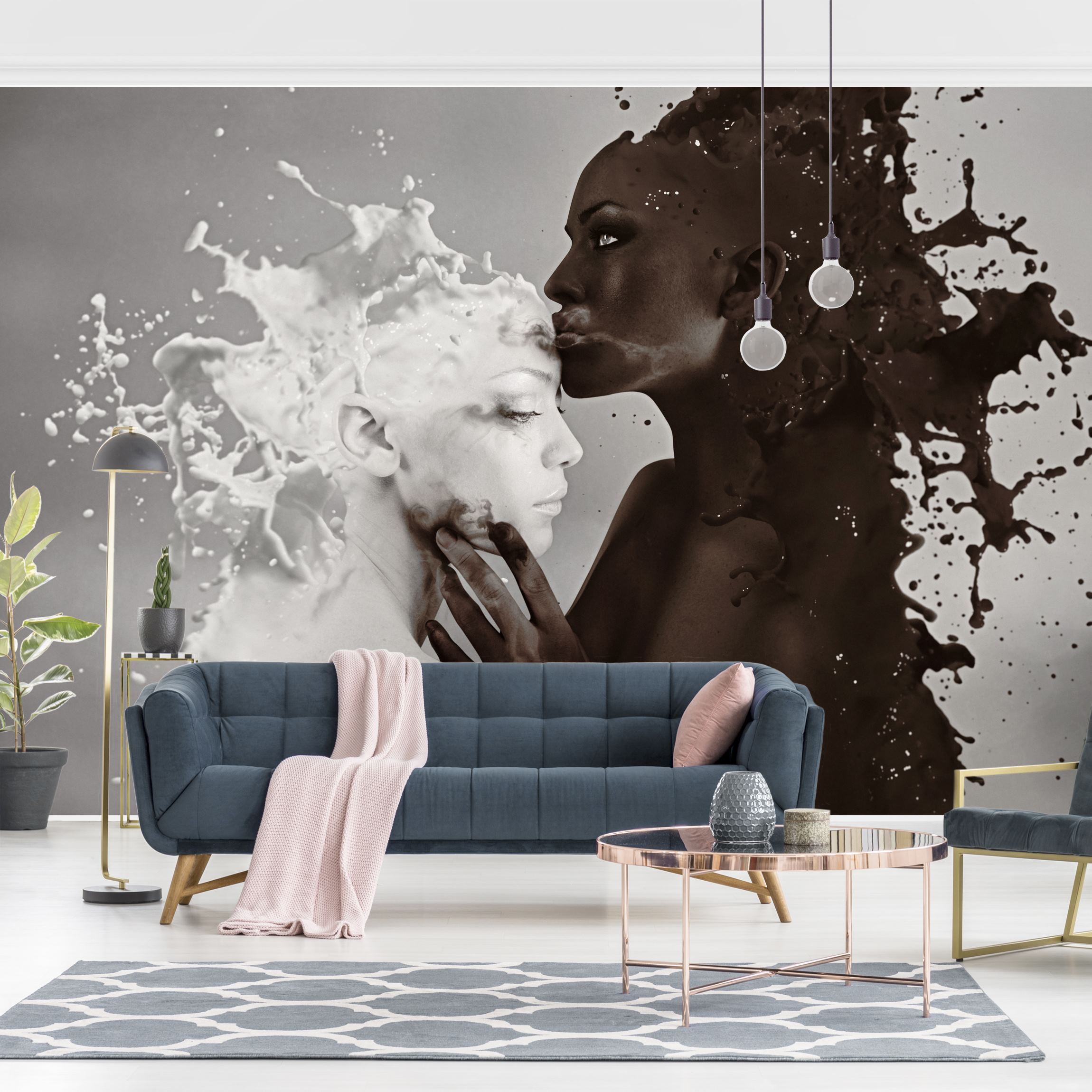 Fototapete Milch & Kaffee Kuss