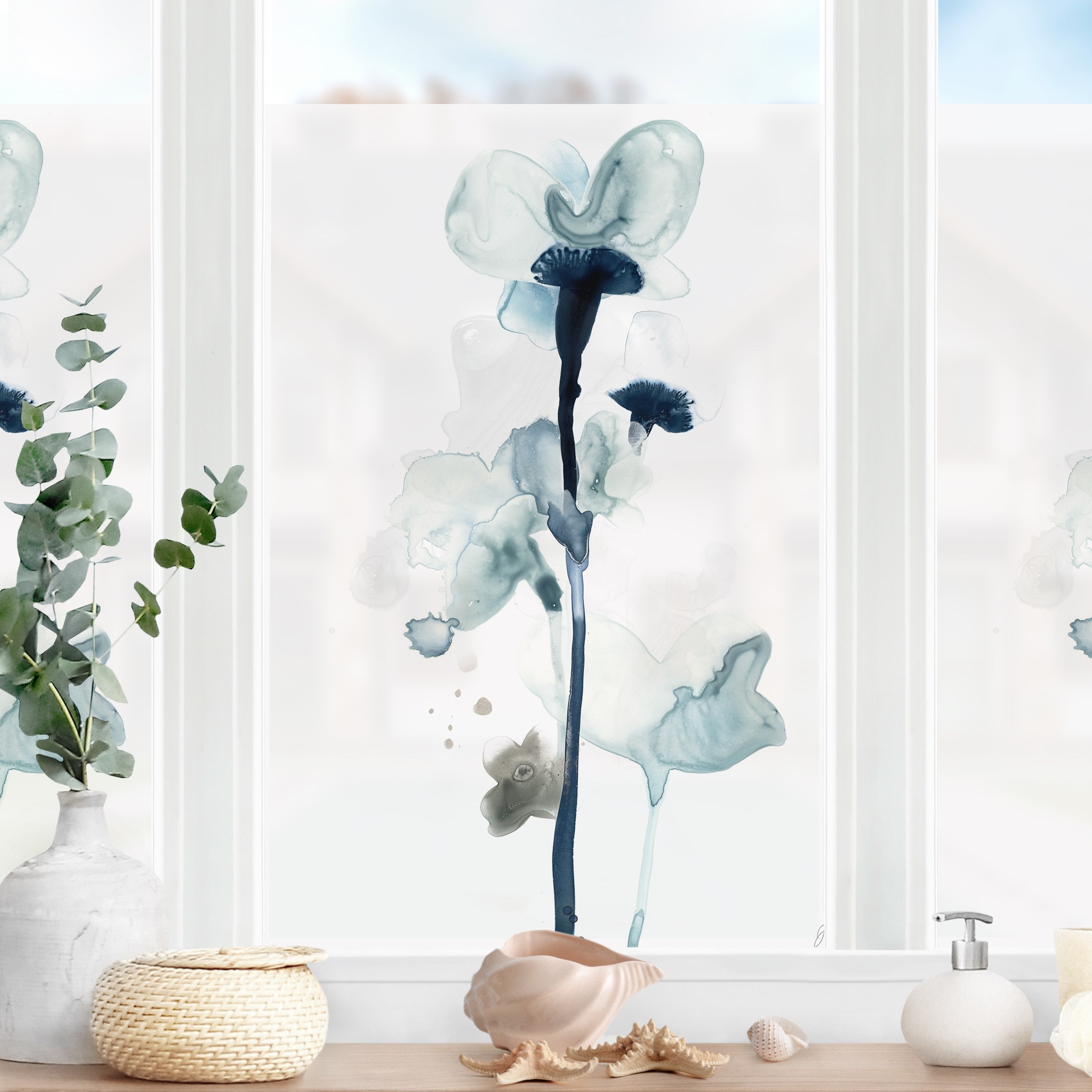 Fensterfolie Mitternachtsblüten I