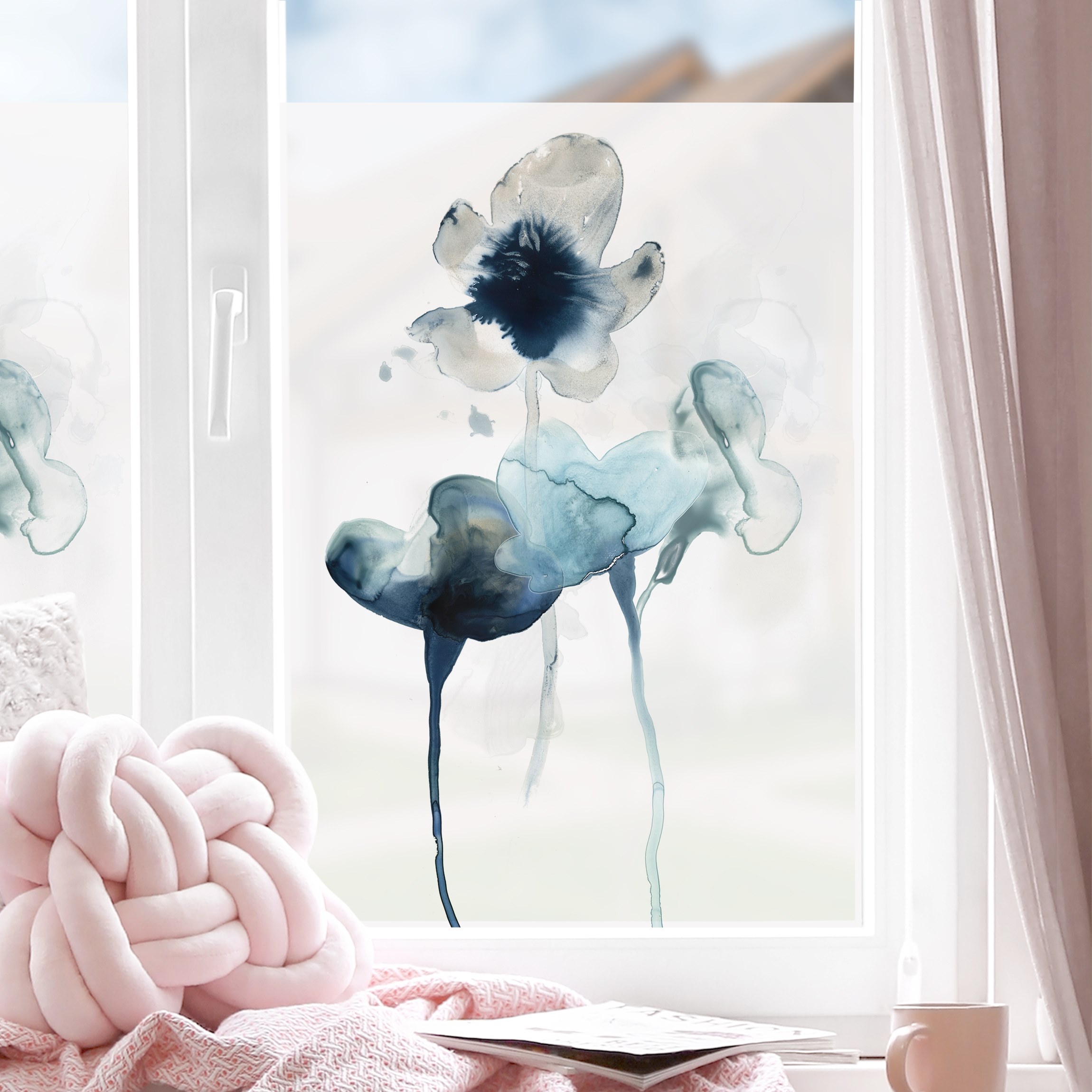 Fensterfolie Mitternachtsblüten II