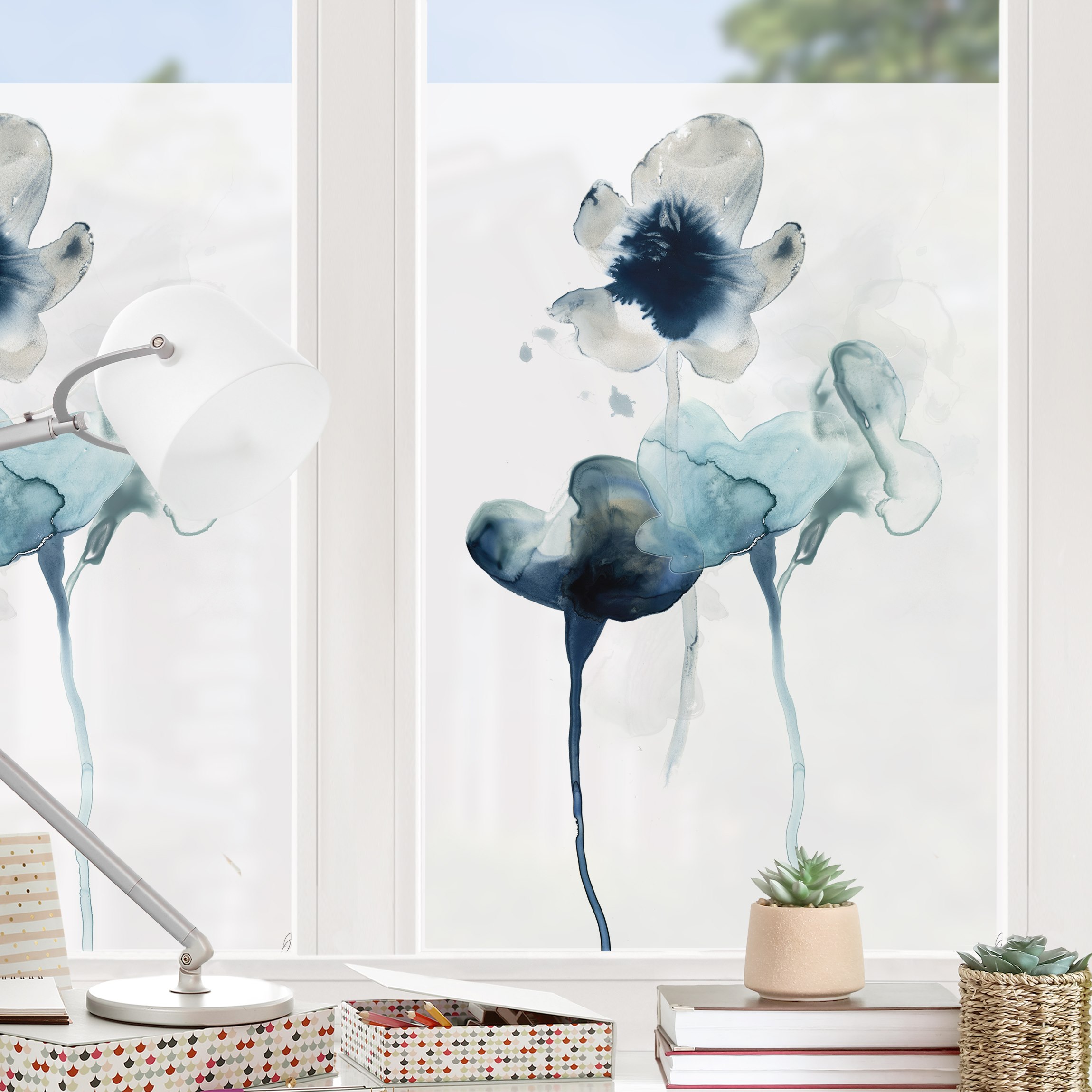 Fensterfolie Mitternachtsblüten II