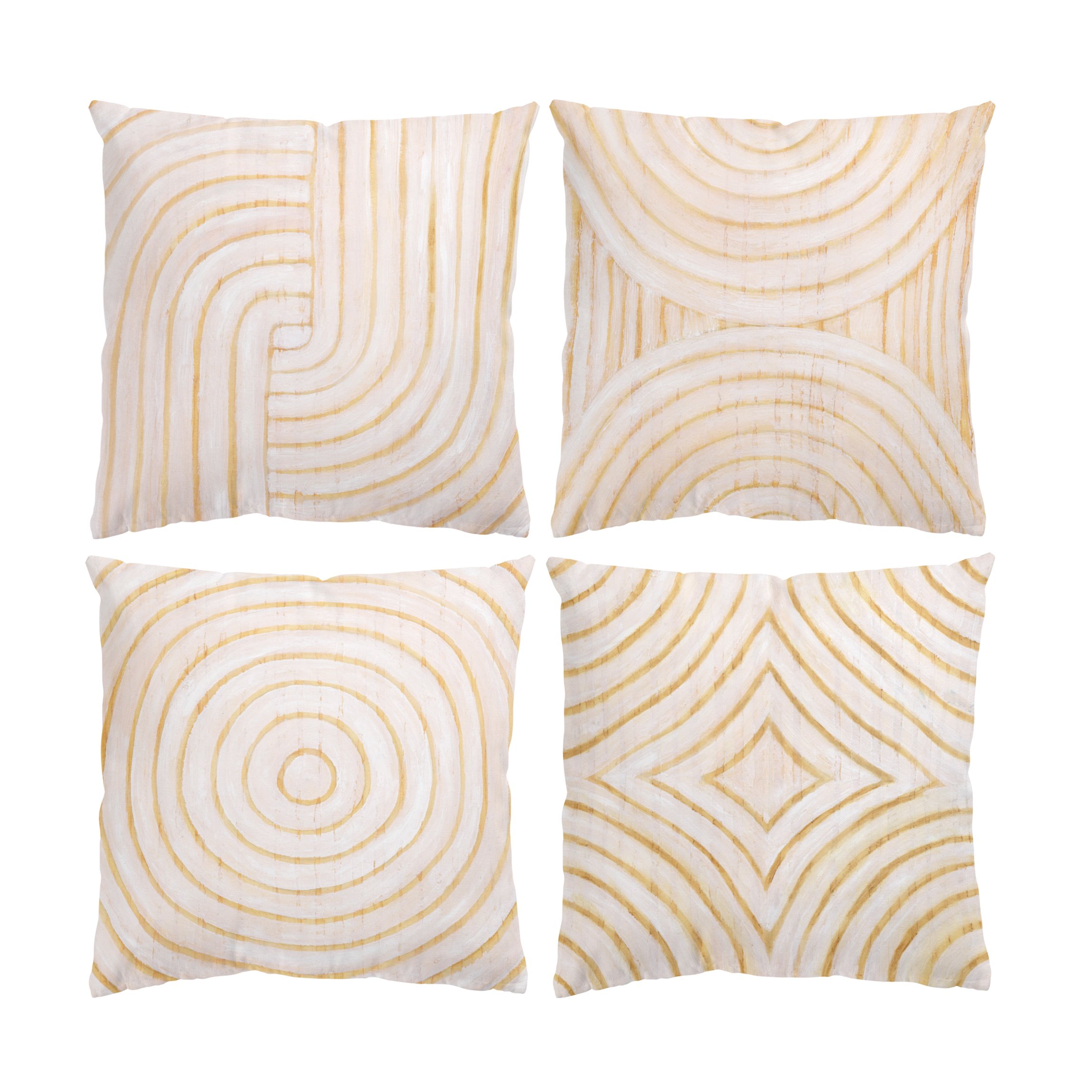 Dekokissen 4er Set Modernes Rattan Set III