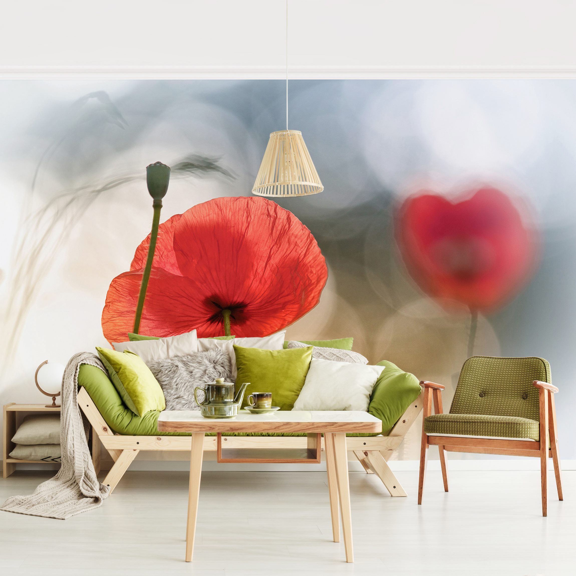 Fototapete Mohnblumen am Morgen